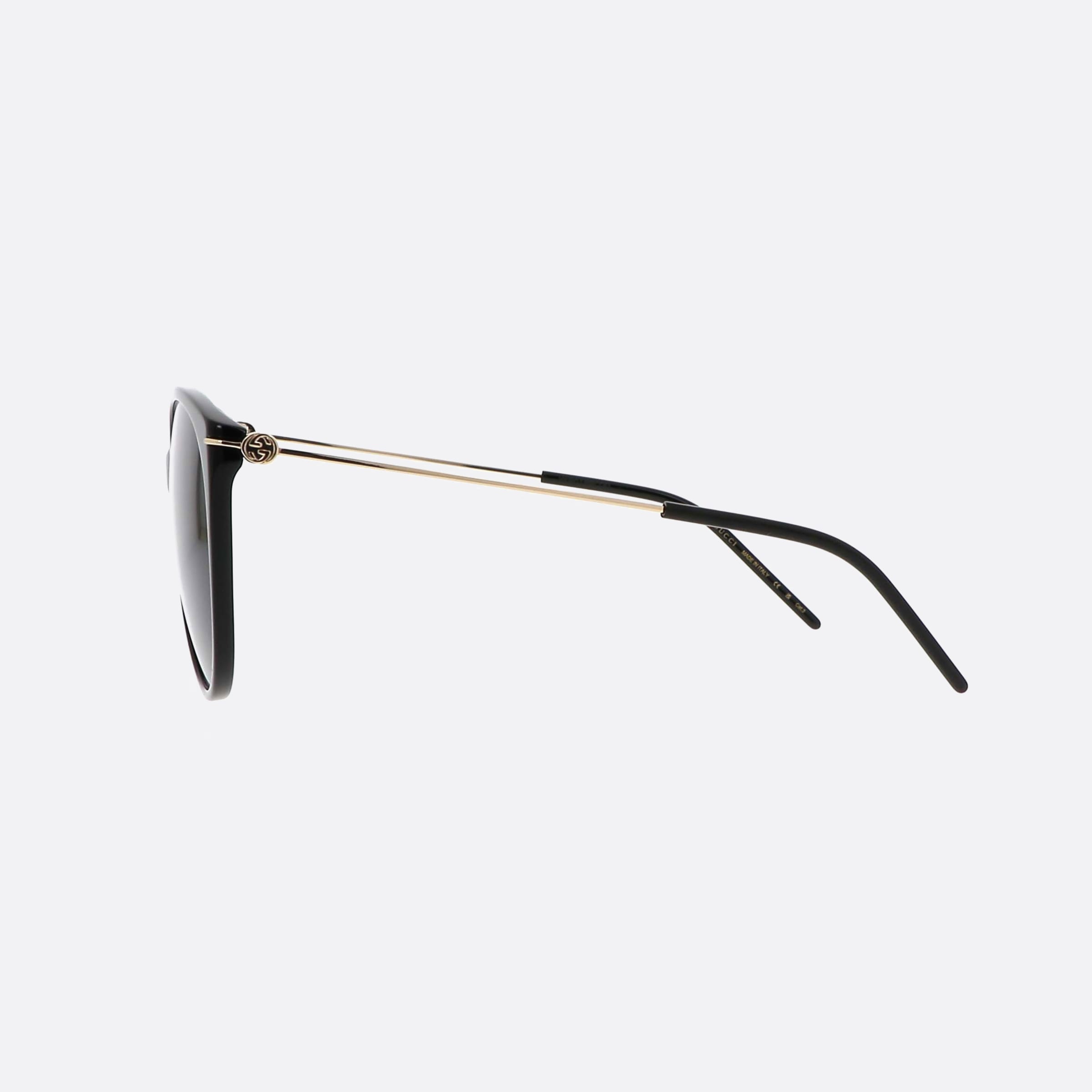Gucci 58mm Gucci Logo Black Cat Eye Woman Sunglasses - Detail View