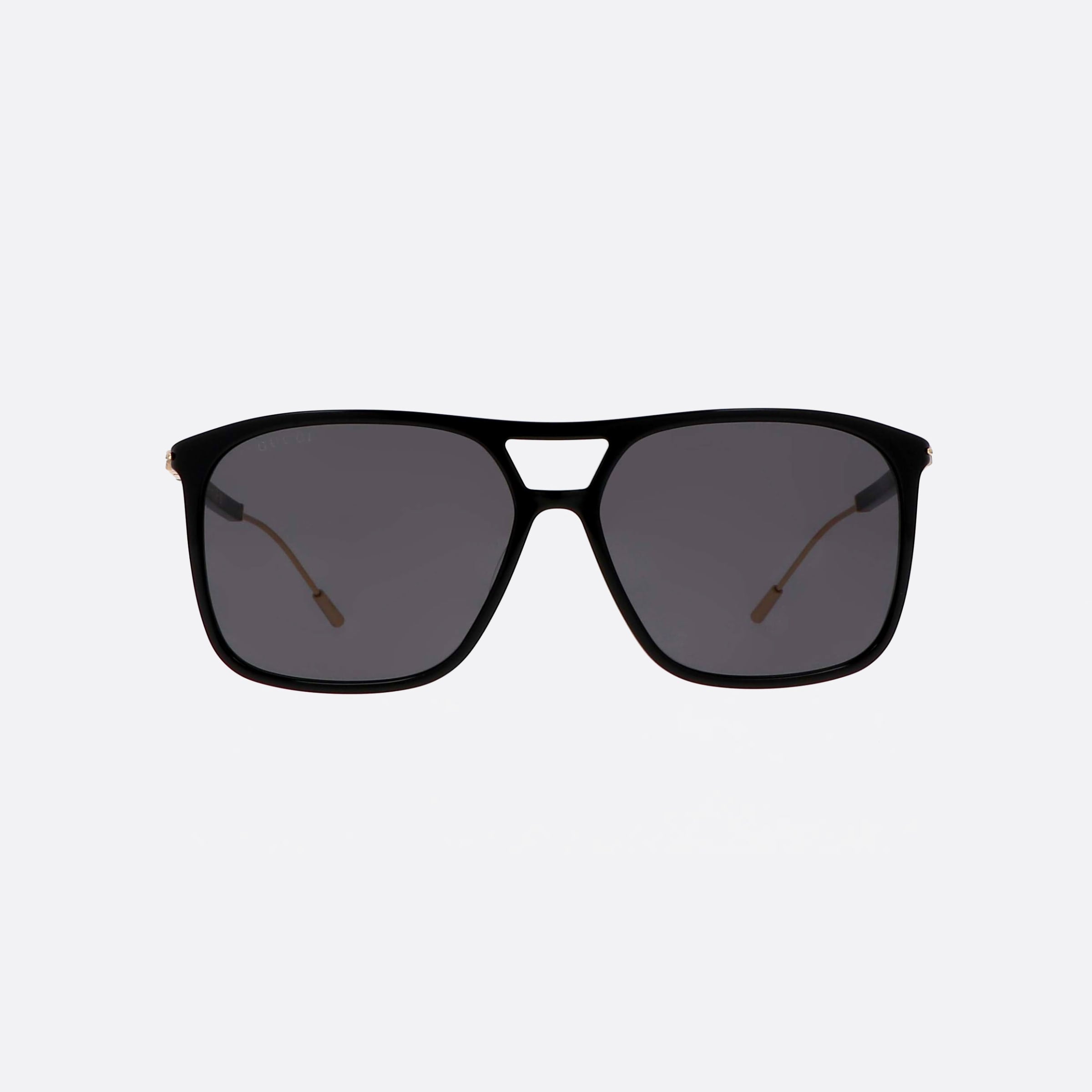 Gucci 60mm Gucci Logo Black Pilot Men Sunglasses - Side View