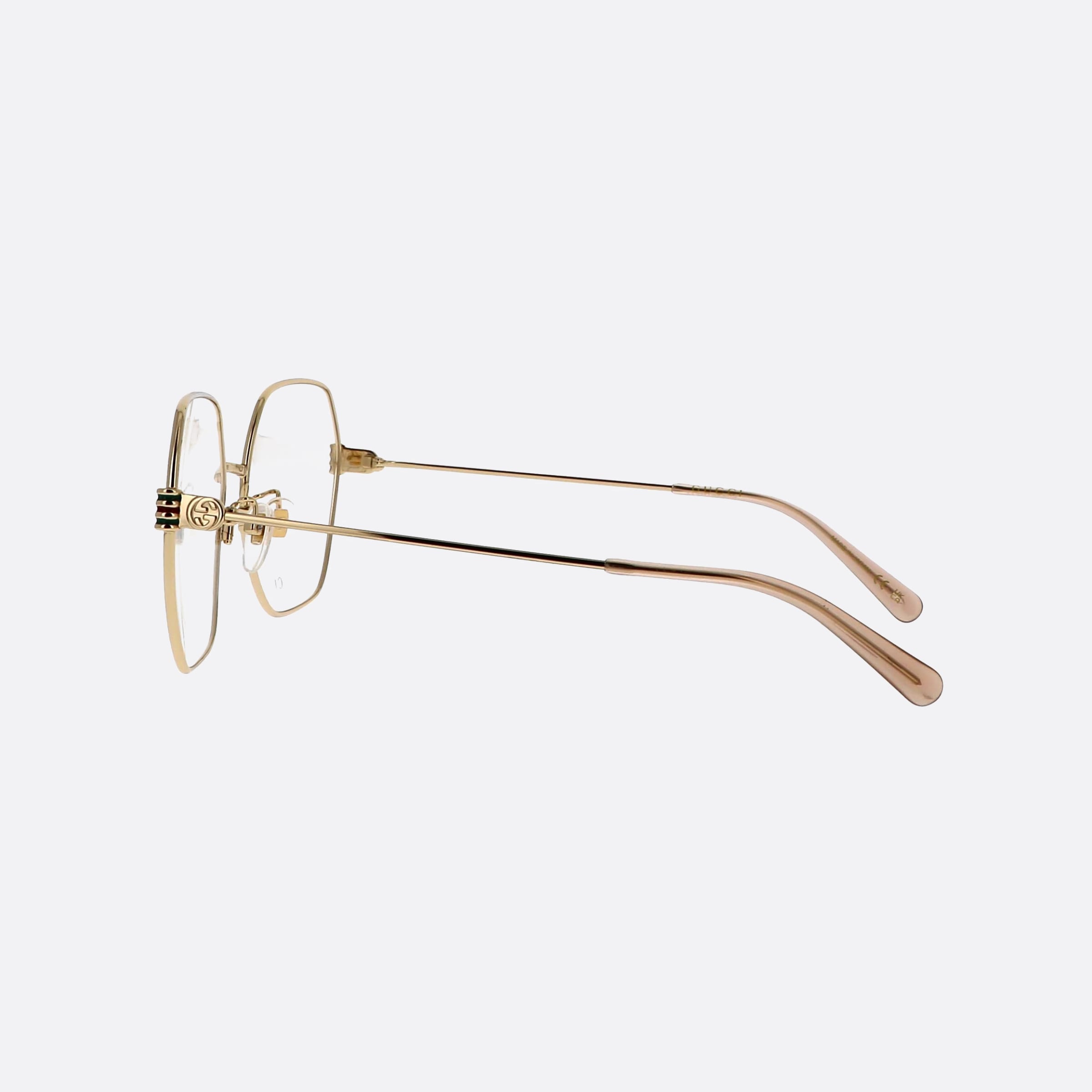 Gucci 59mm Gucci Logo Gold Oversize Woman Eyeglasses - Detail View