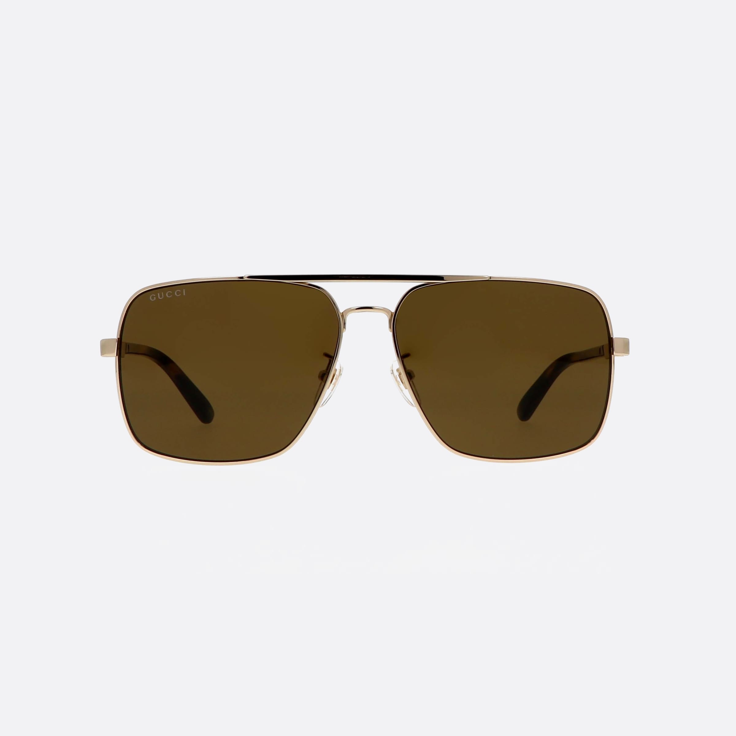 Gucci 62mm Gucci Logo Ase Gold Geometric Man Sunglasses - Side View