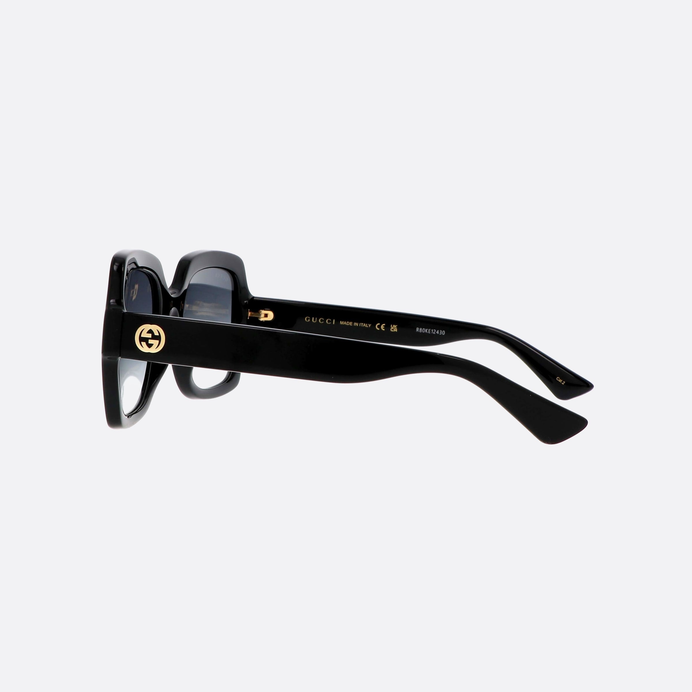 Gucci 54mm Gucci Logo Black Oversize Woman Sunglasses - Detail View