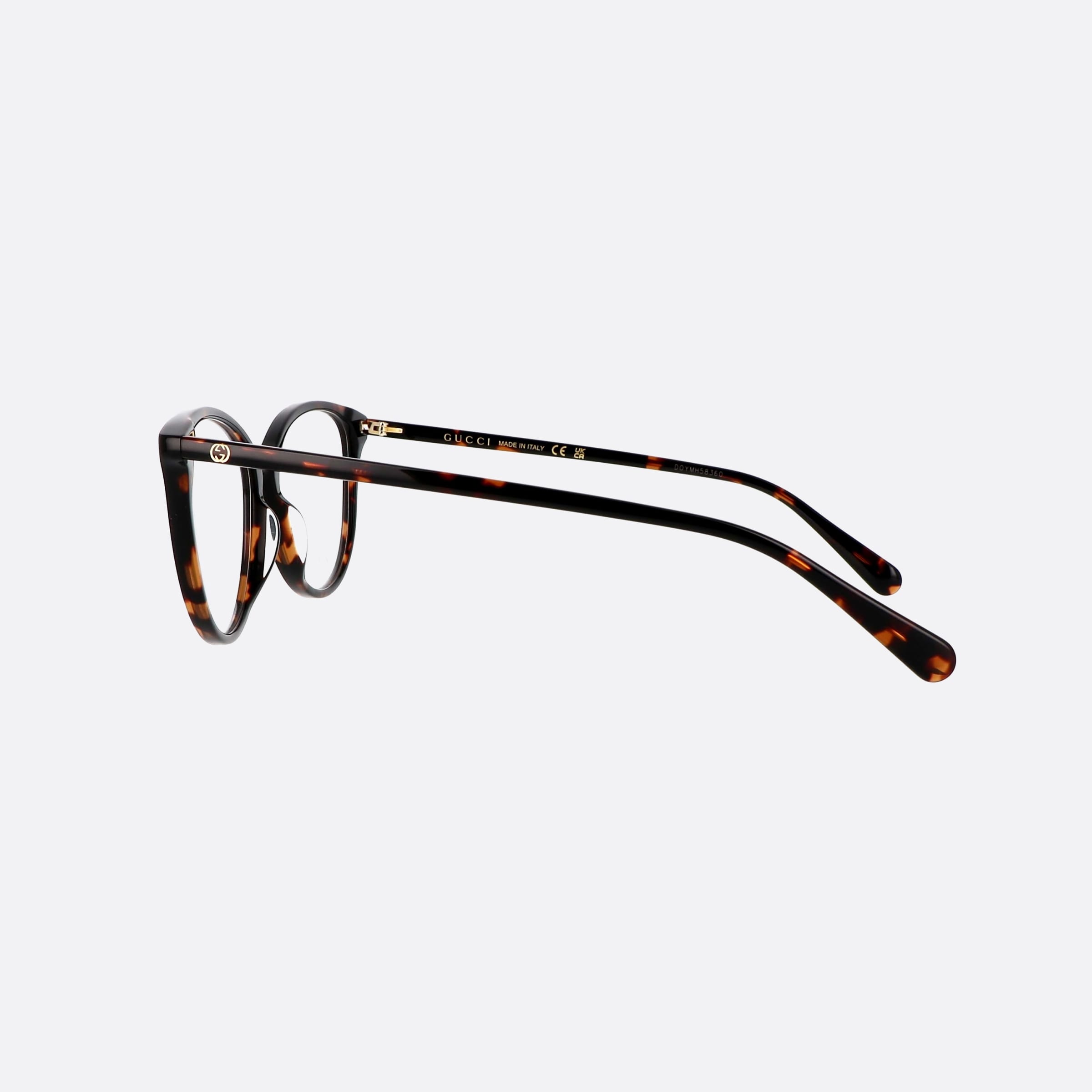 Gucci 54mm Gucci Logo Havana Cat Eye Woman Eyeglasses - Detail View