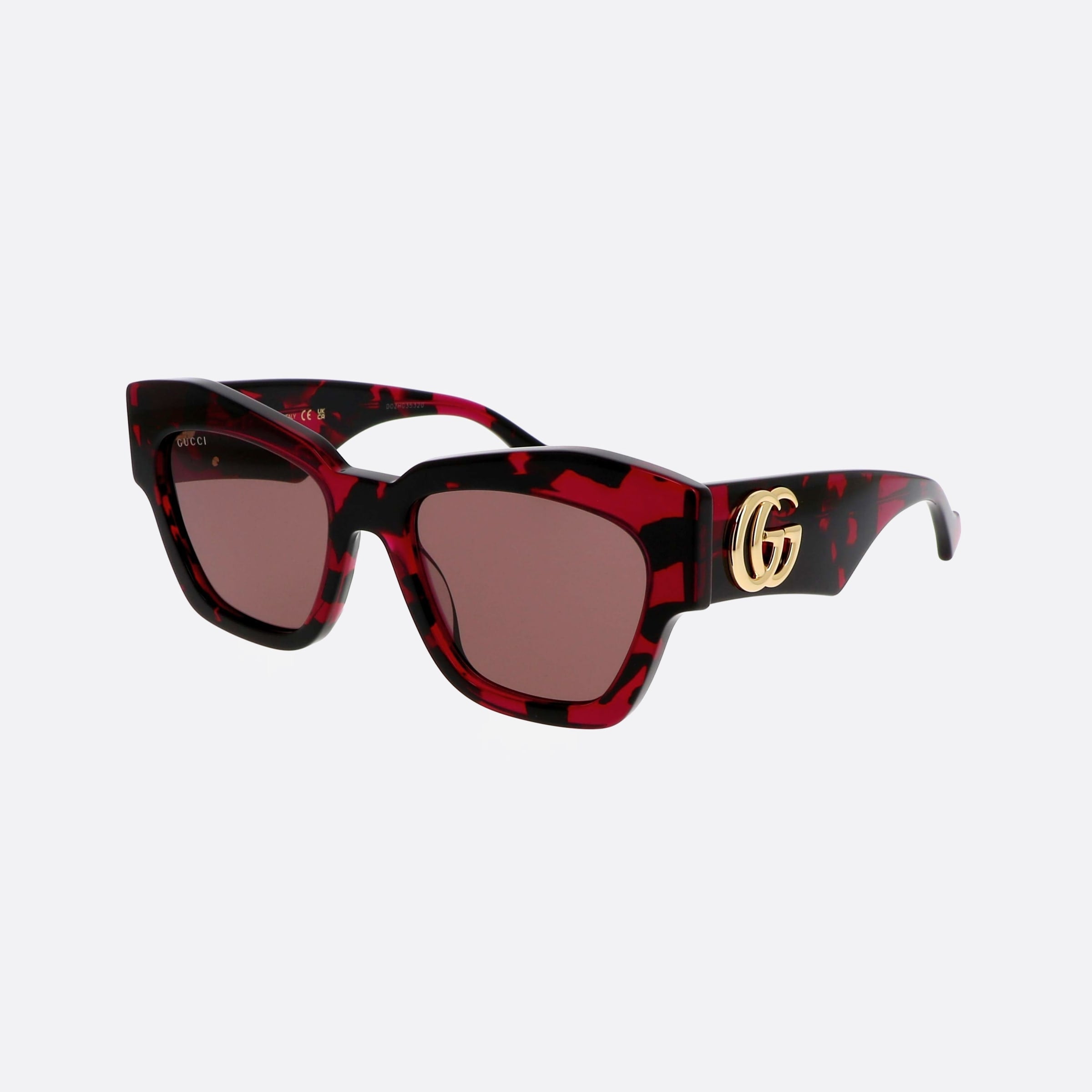 Gucci 55mm Gucci Logo Havana Cat Eye Woman Sunglasses - Main View