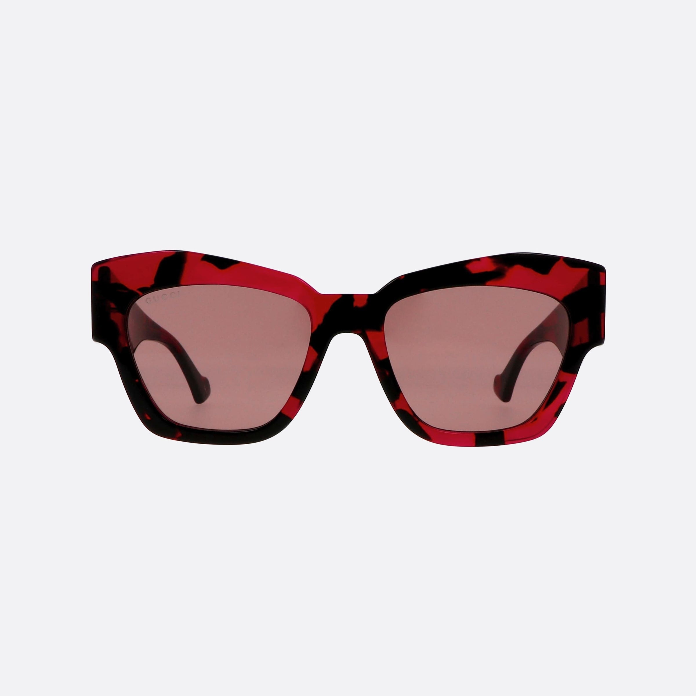 Gucci 55mm Gucci Logo Havana Cat Eye Woman Sunglasses - Side View