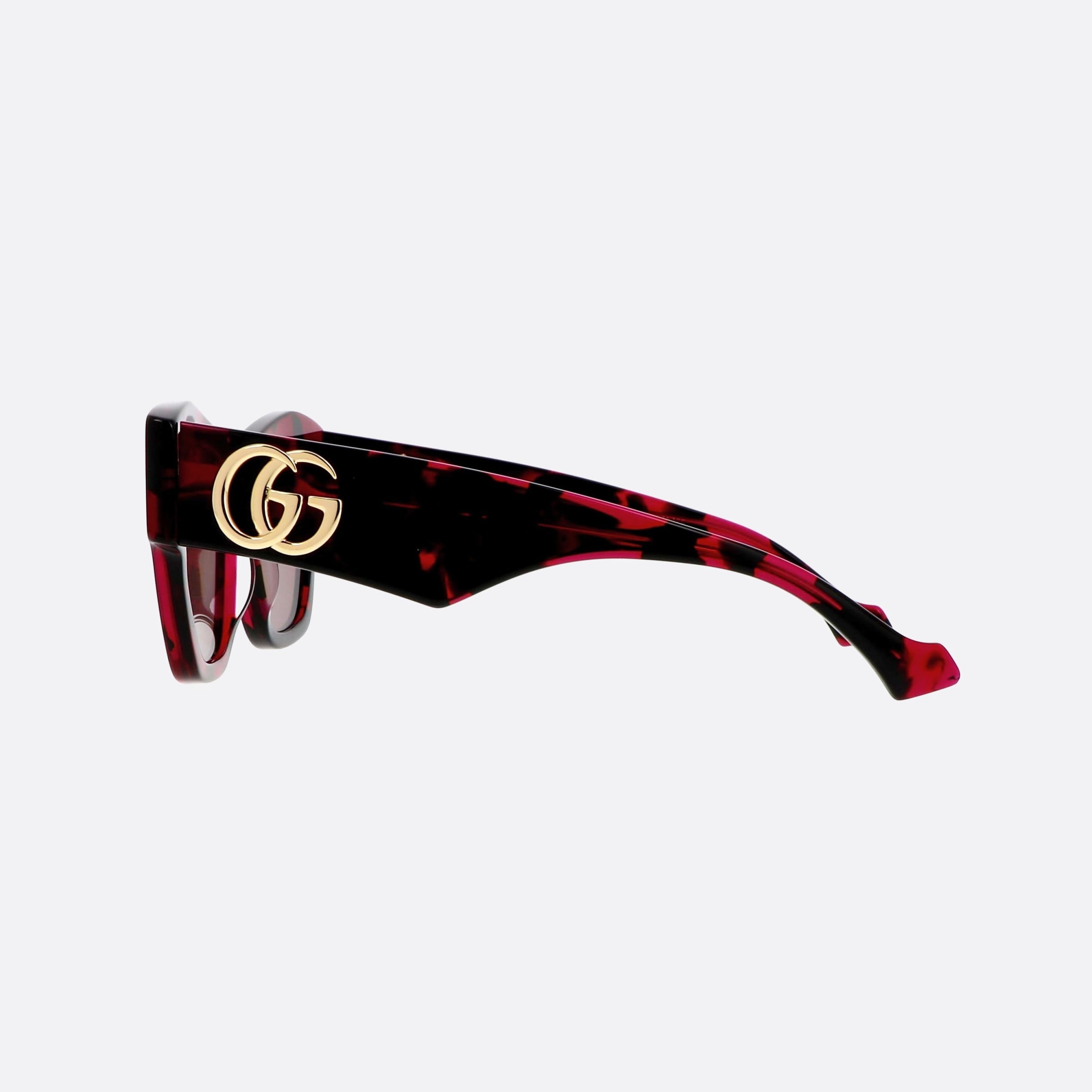Gucci 55mm Gucci Logo Havana Cat Eye Woman Sunglasses - Detail View