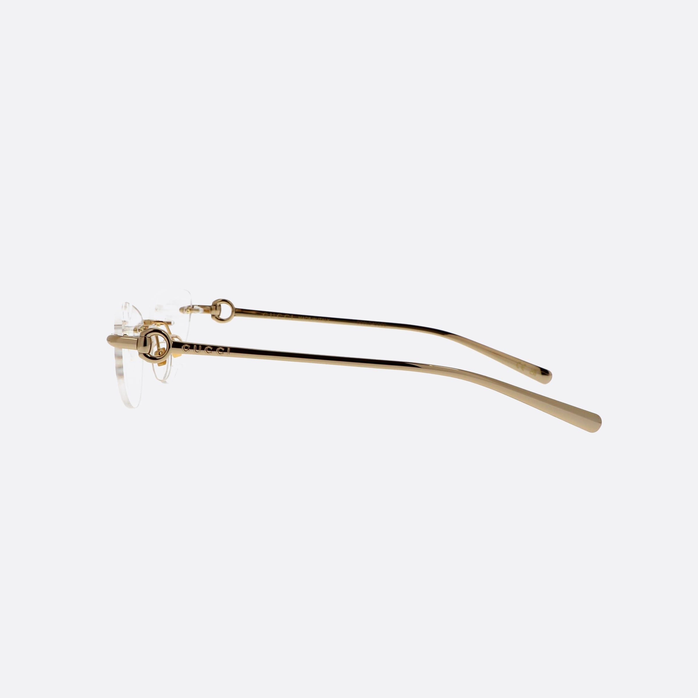 Gucci 54mm Horsebit Gld Gold Cat Eye Woman Eyeglasses - Detail View