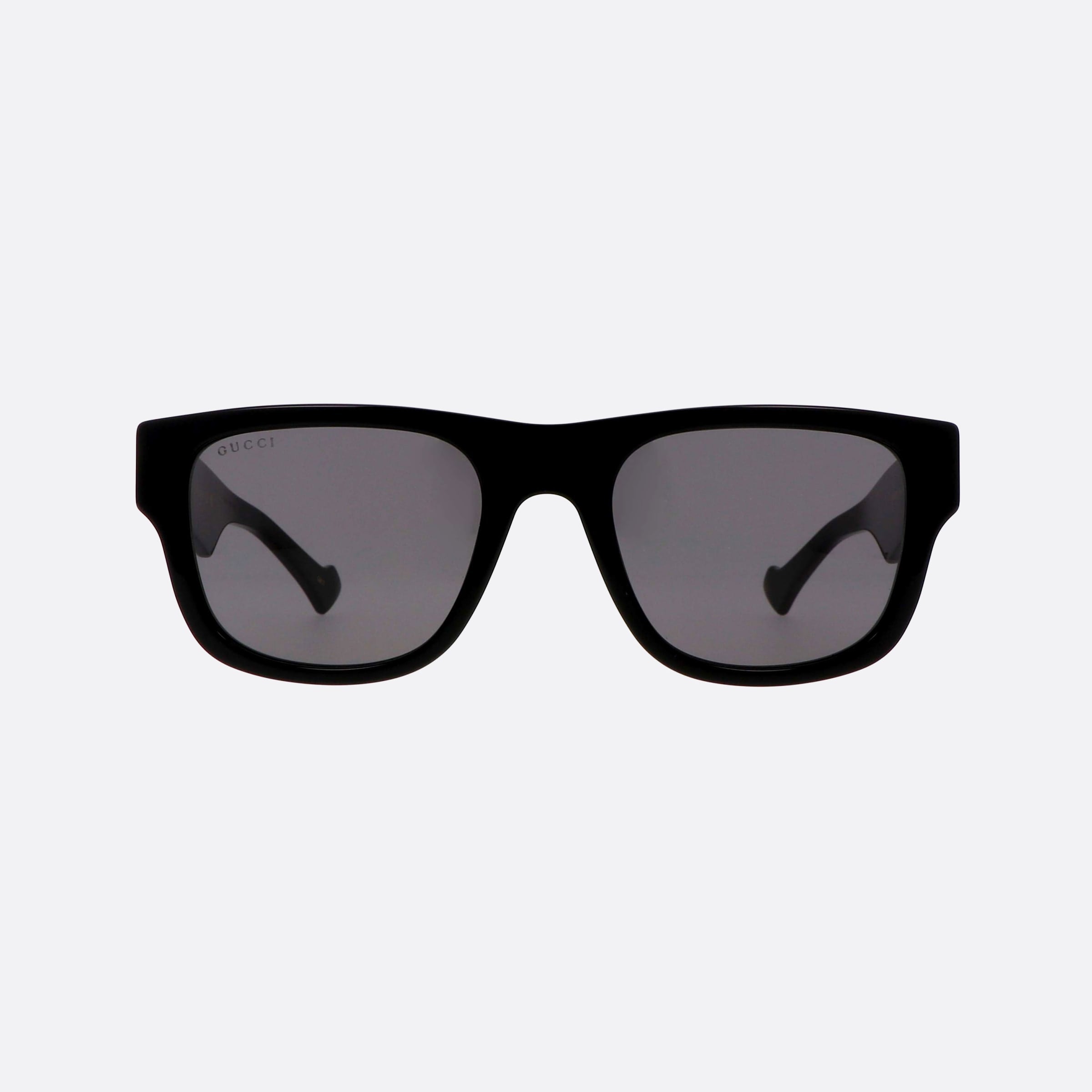 Gucci 53mm Lettering Black Squared Man Sunglasses - Side View