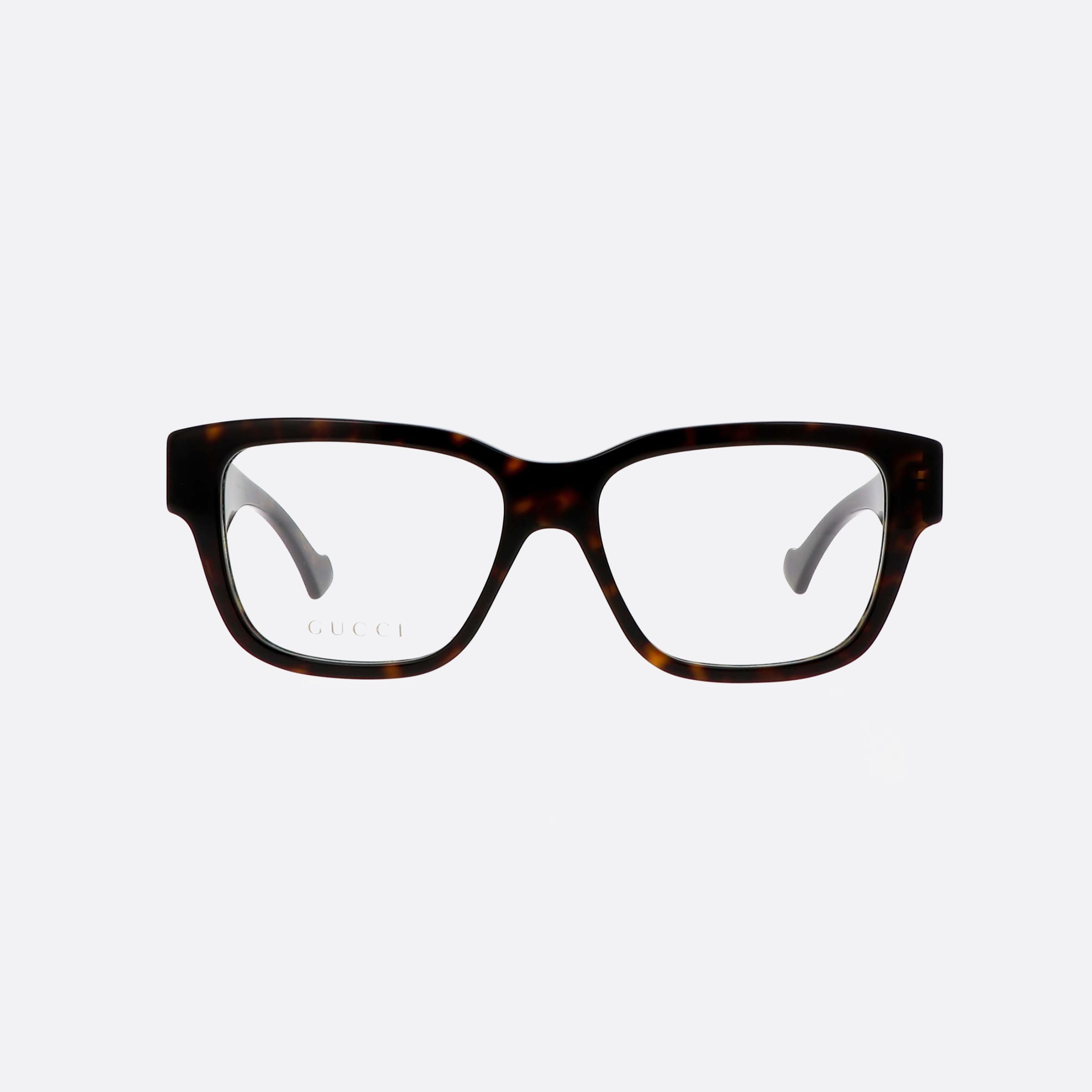 Gucci 55mm Lettering Tortoise Square Man Eyeglasses - Side View