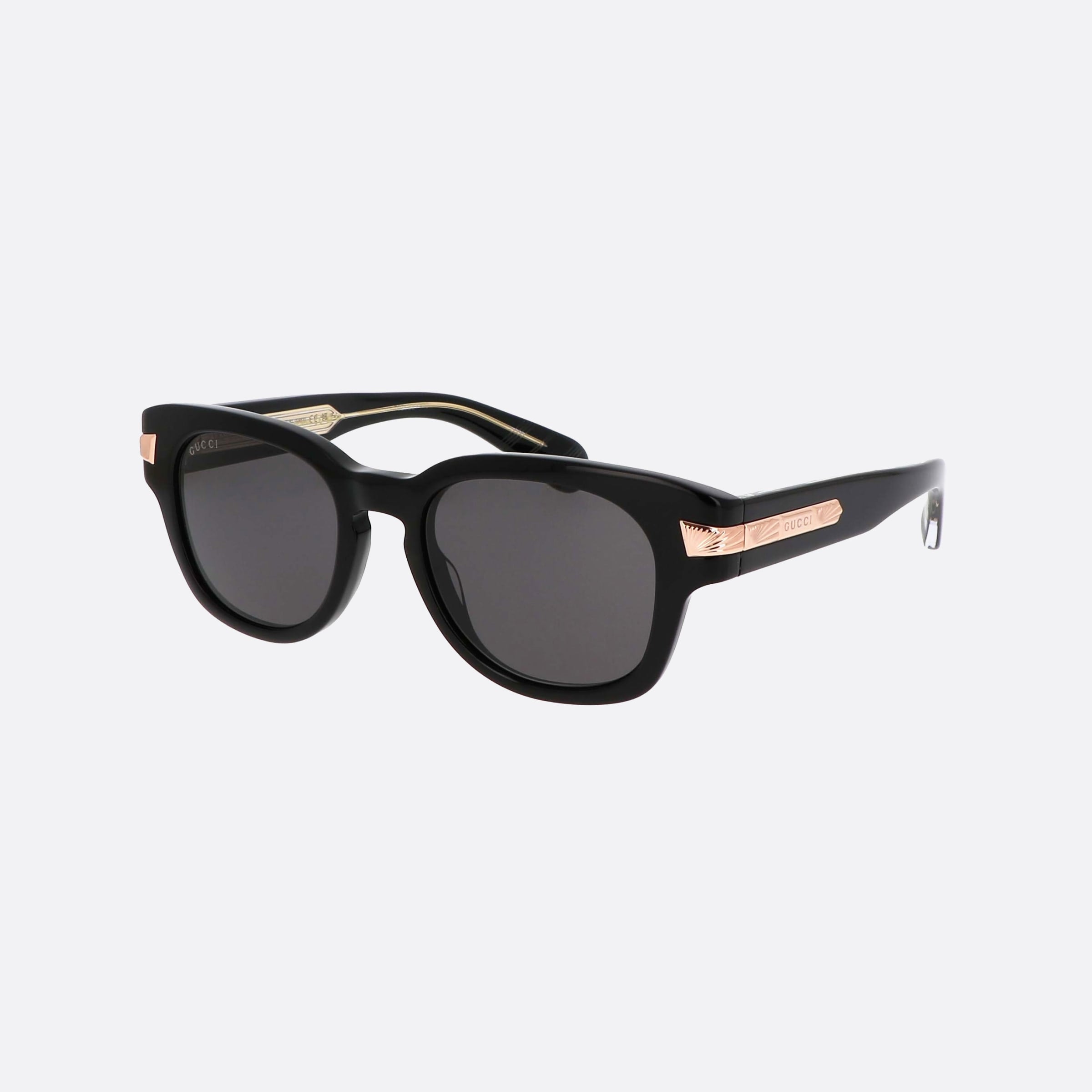 Gucci 51mm Lettering Black Pantos Man Sunglasses - Main View