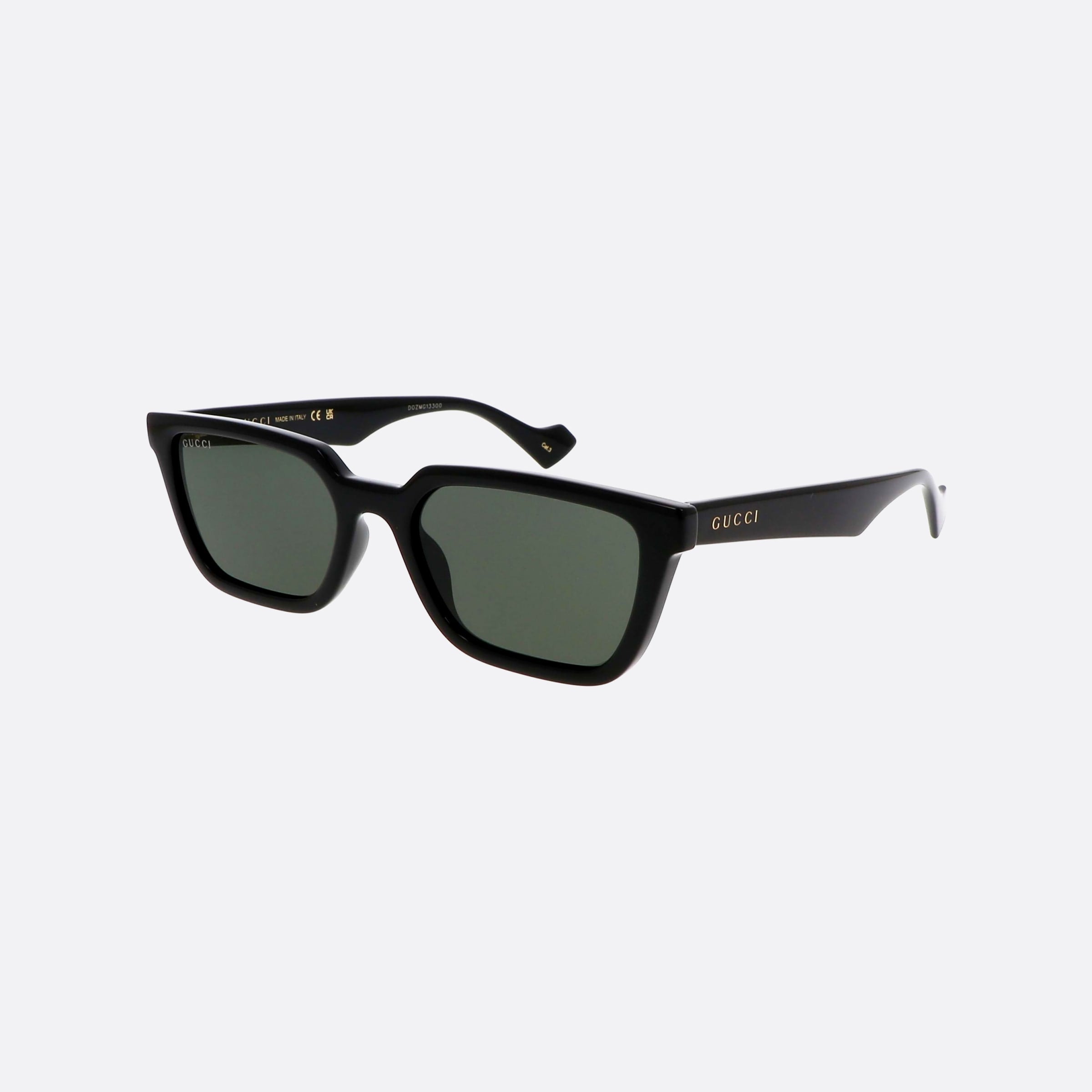 Gucci 55mm Lettering Black Squared Man Sunglasses - Main View