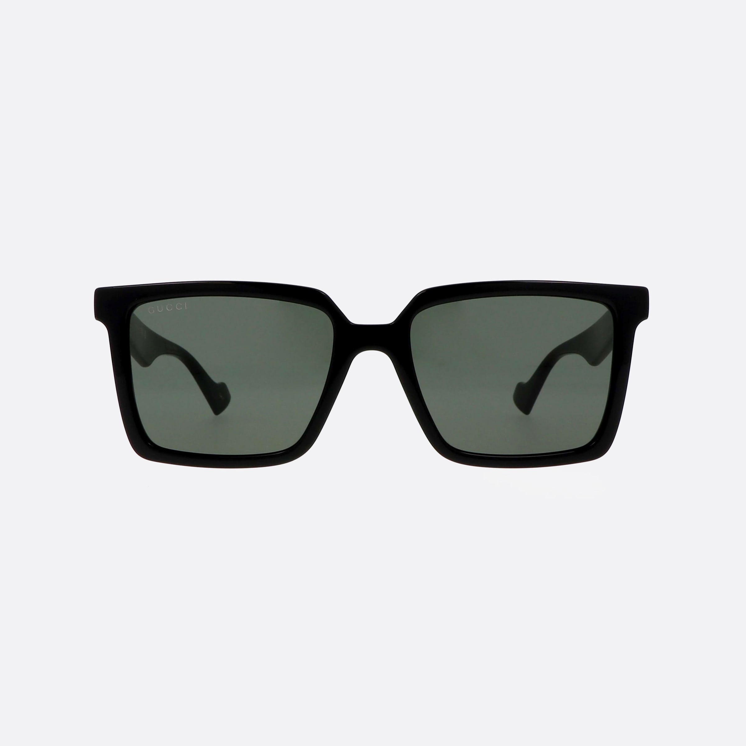 Gucci 55mm Lettering Black Squared Man Sunglasses - Side View