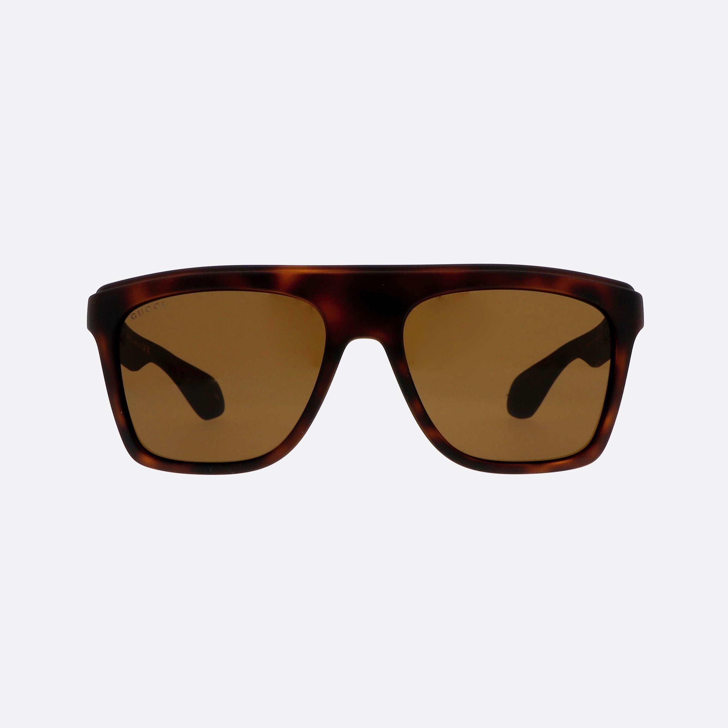 Gucci 57mm Lettering Bre Havana Squared Man Sunglasses - Side View