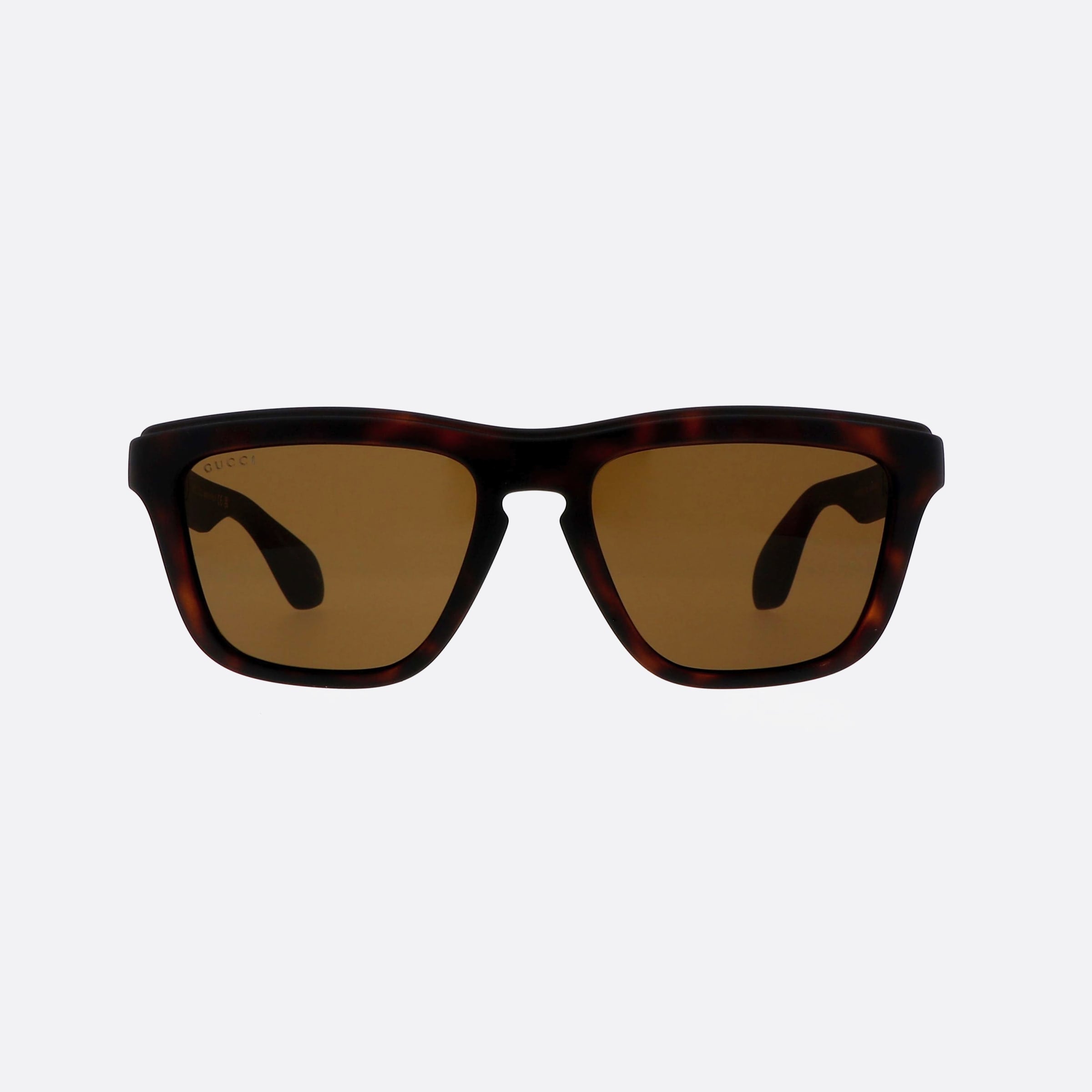 Gucci 55mm Lettering Bre Havana Squared Man Sunglasses - Side View