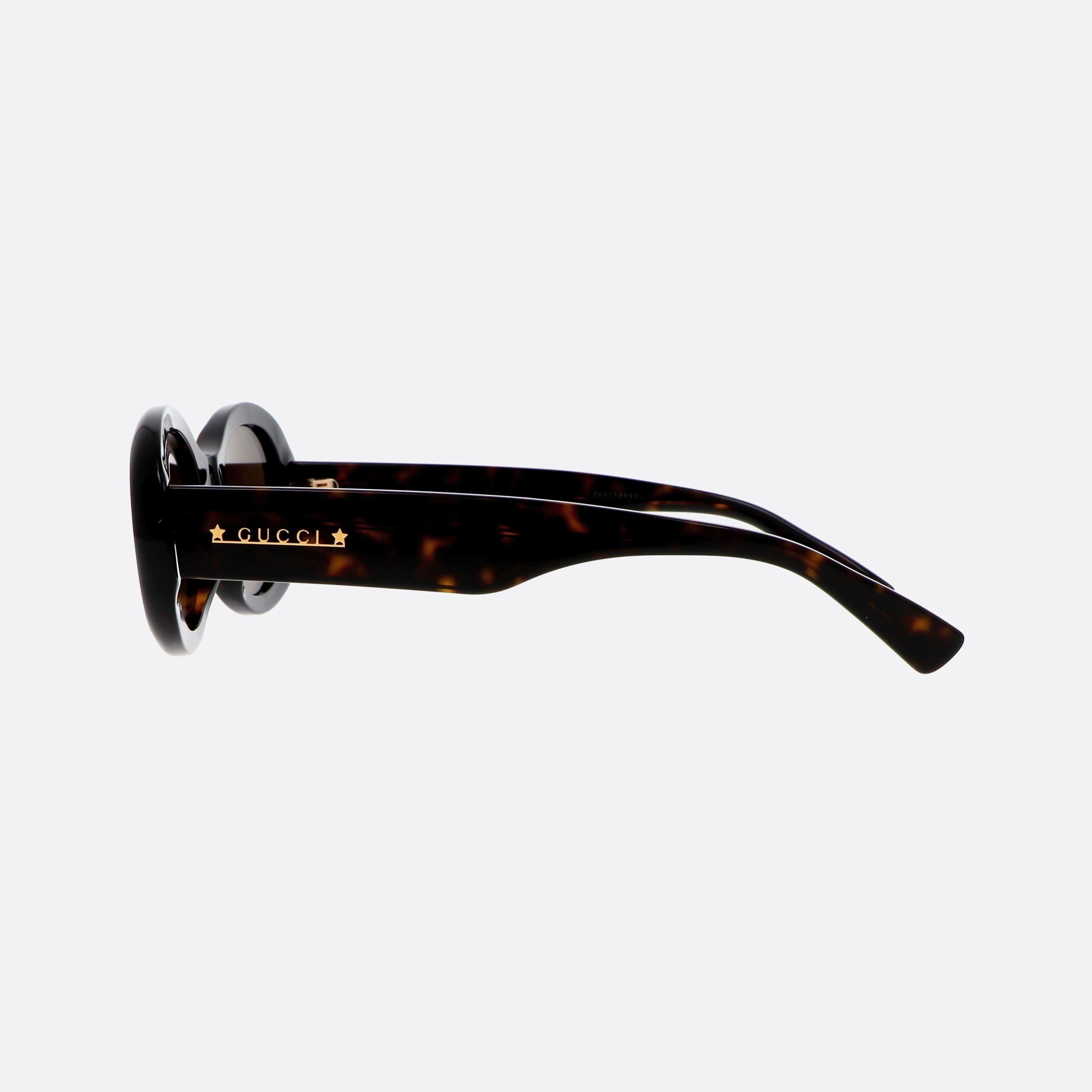 Gucci 52mm Lettering Hgg Havana Oval Woman Sunglasses - Detail View