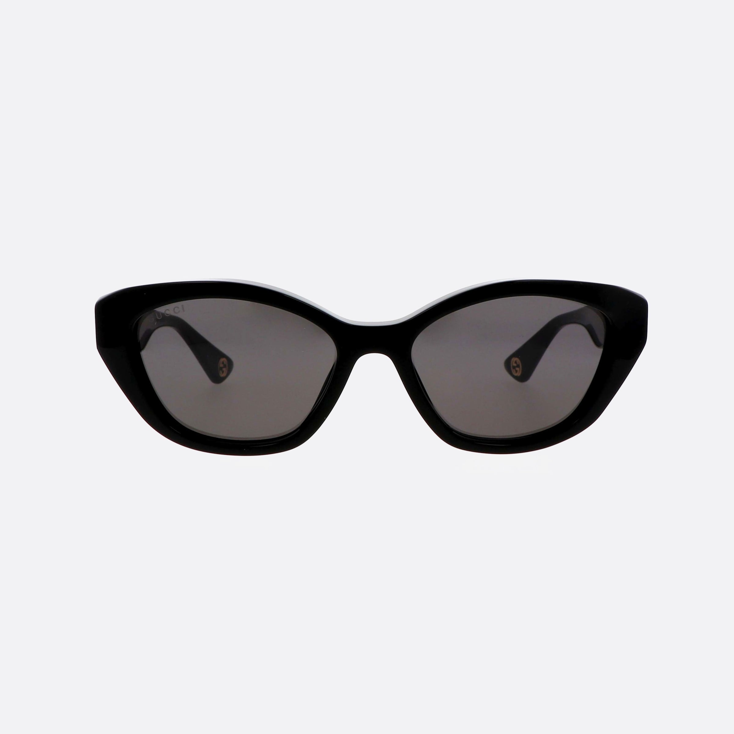 Gucci 54mm Lettering Black Cat Eye Woman Sunglasses - Side View