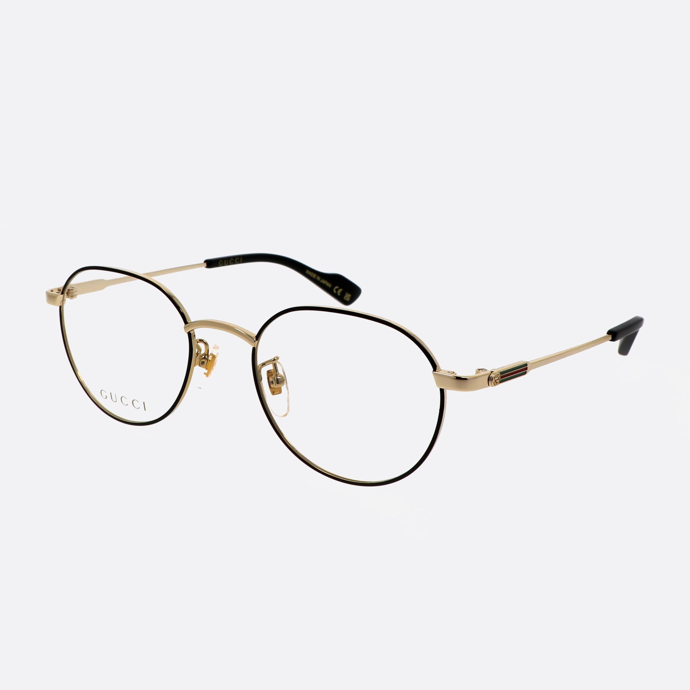 Gucci 51mm Lettering Gg1747oa Black Round Man Eyeglasses - Main View
