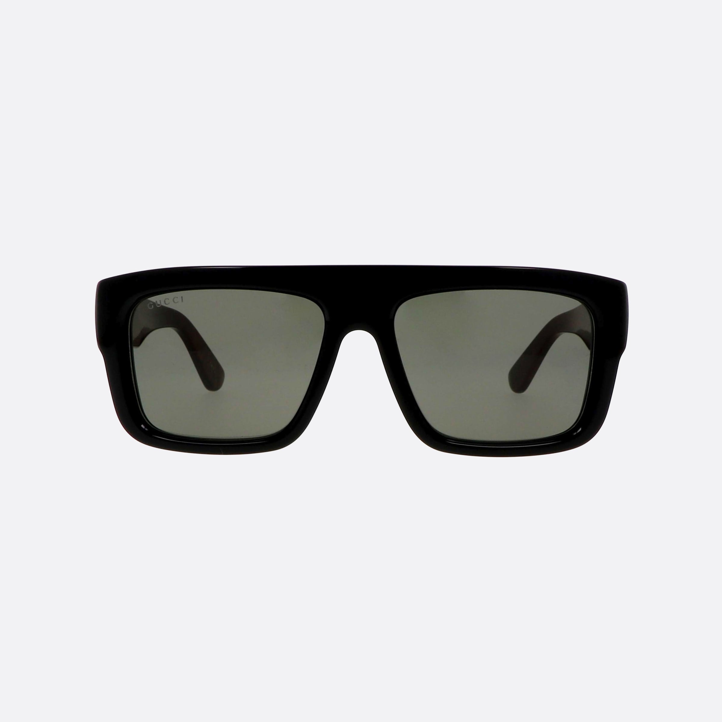 Gucci 55mm Rivets Black Squared Man Sunglasses - Side View