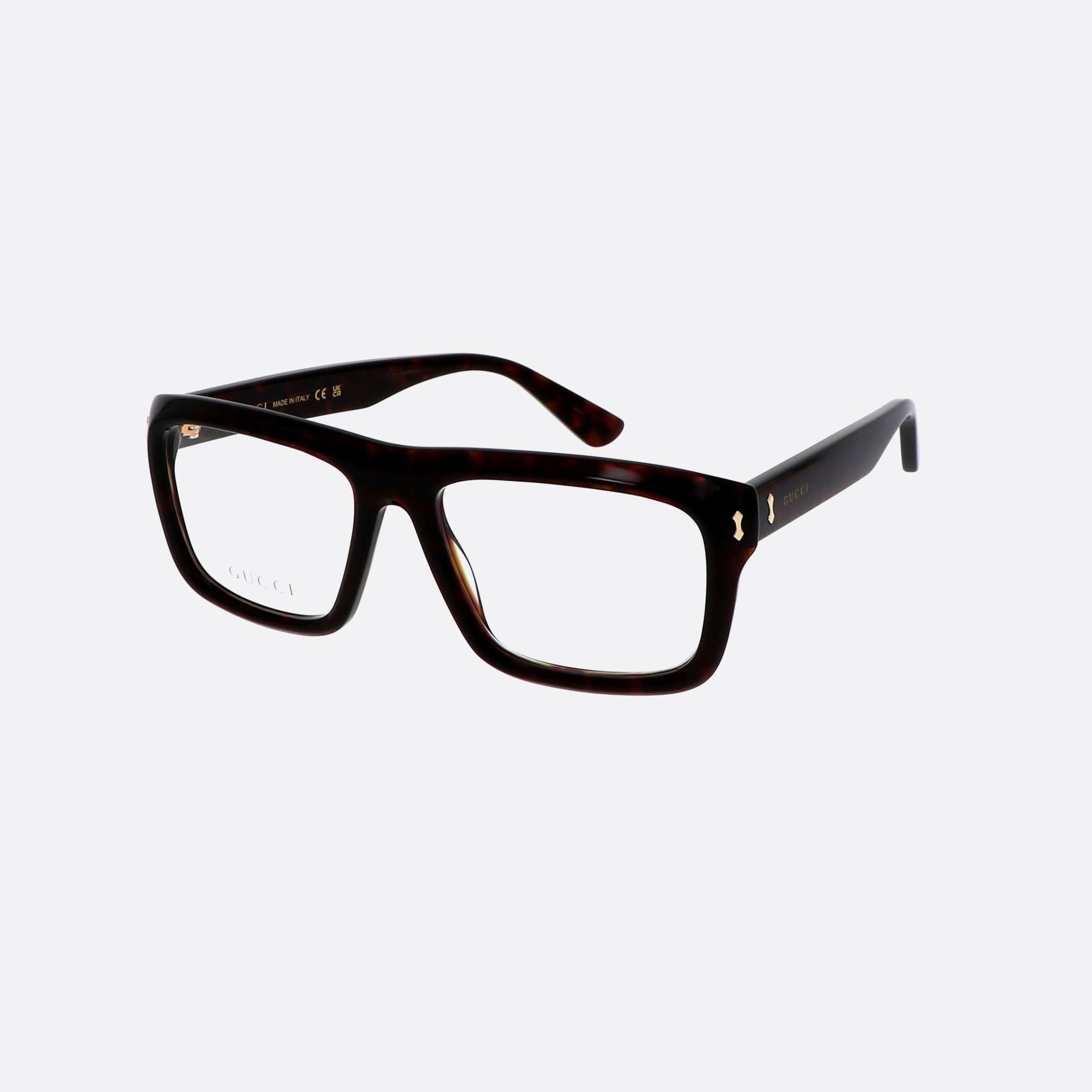 Gucci 56mm Rivets Tortoise Square Man Eyeglasses - Main View
