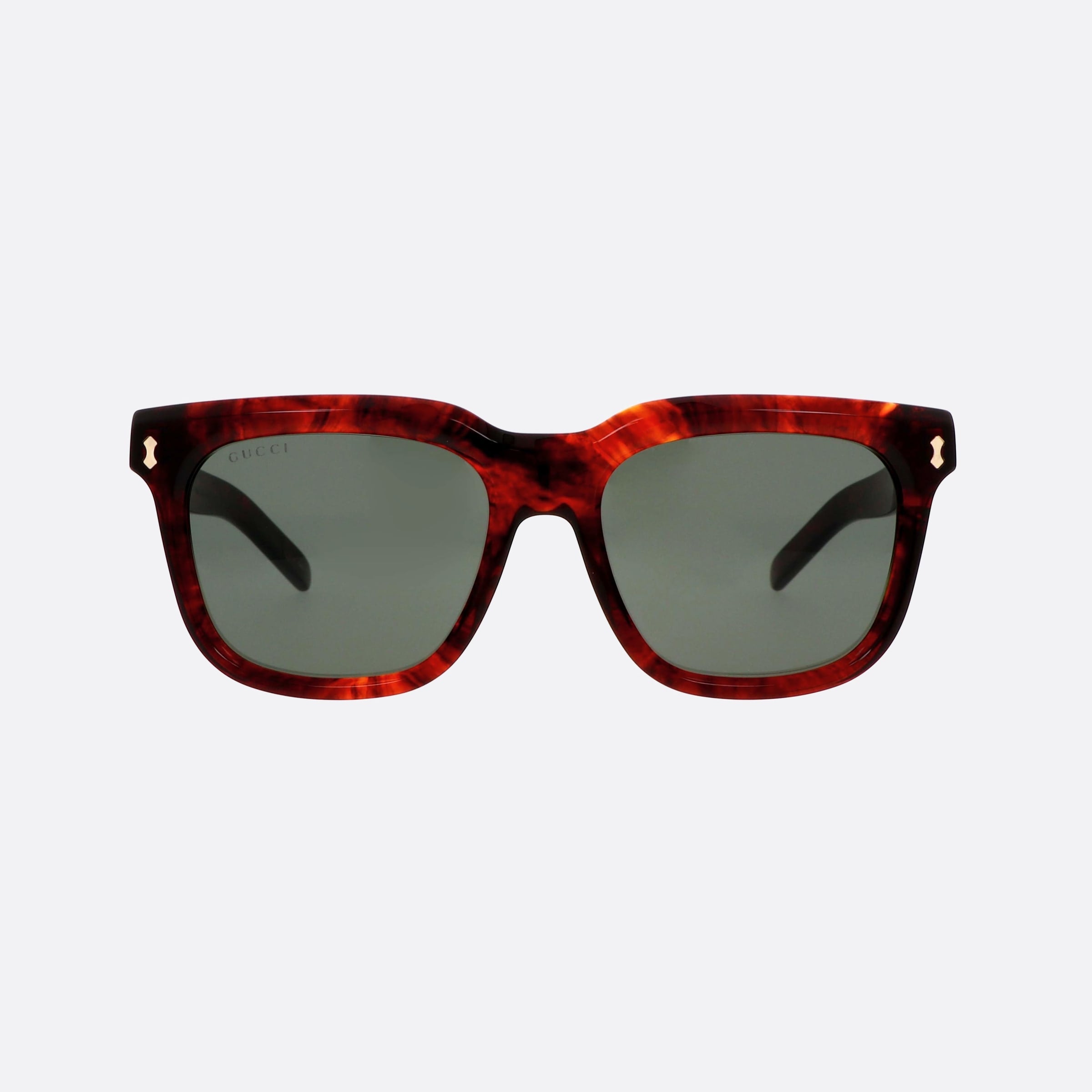 Gucci 53mm Rivets Rhg Red Squared Man Sunglasses - Side View