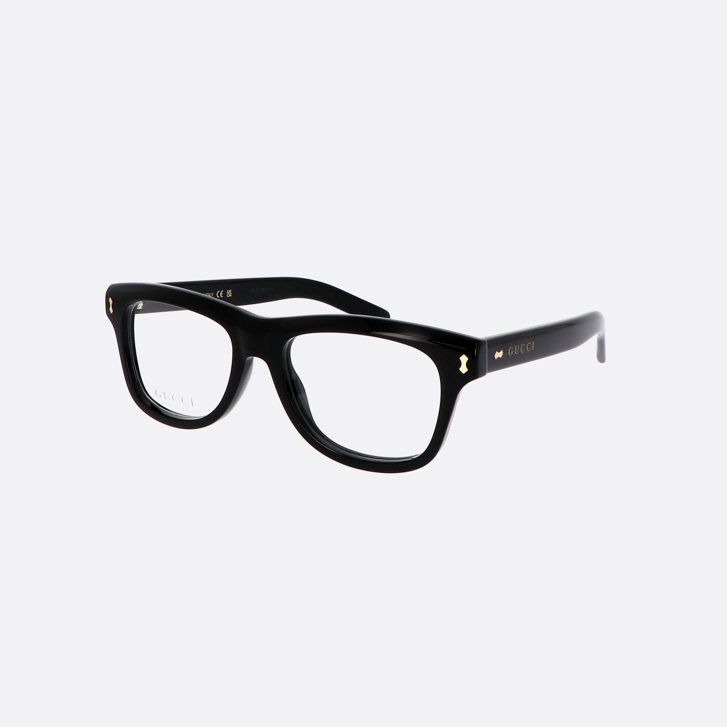 Gucci 52mm Rivets Black Square Men Eyeglasses - Main View