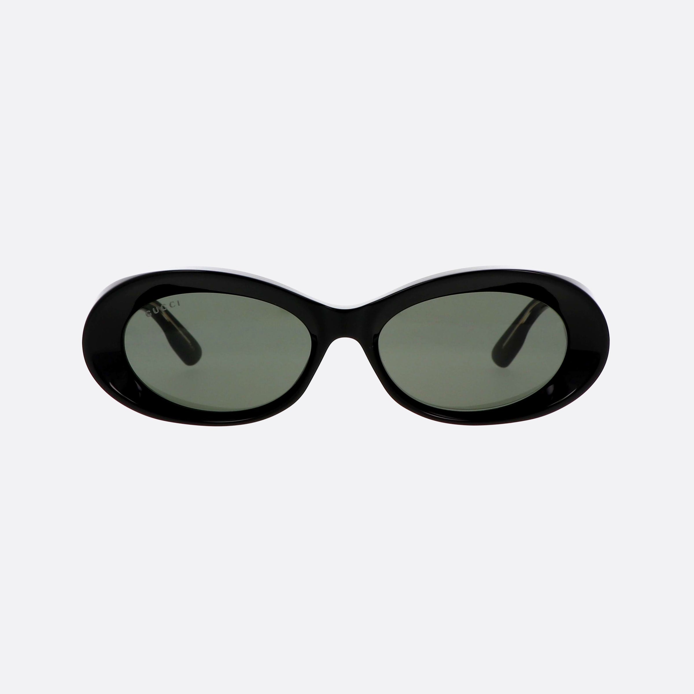 Gucci 54mm Rivets Black Oval Woman Sunglasses - Side View