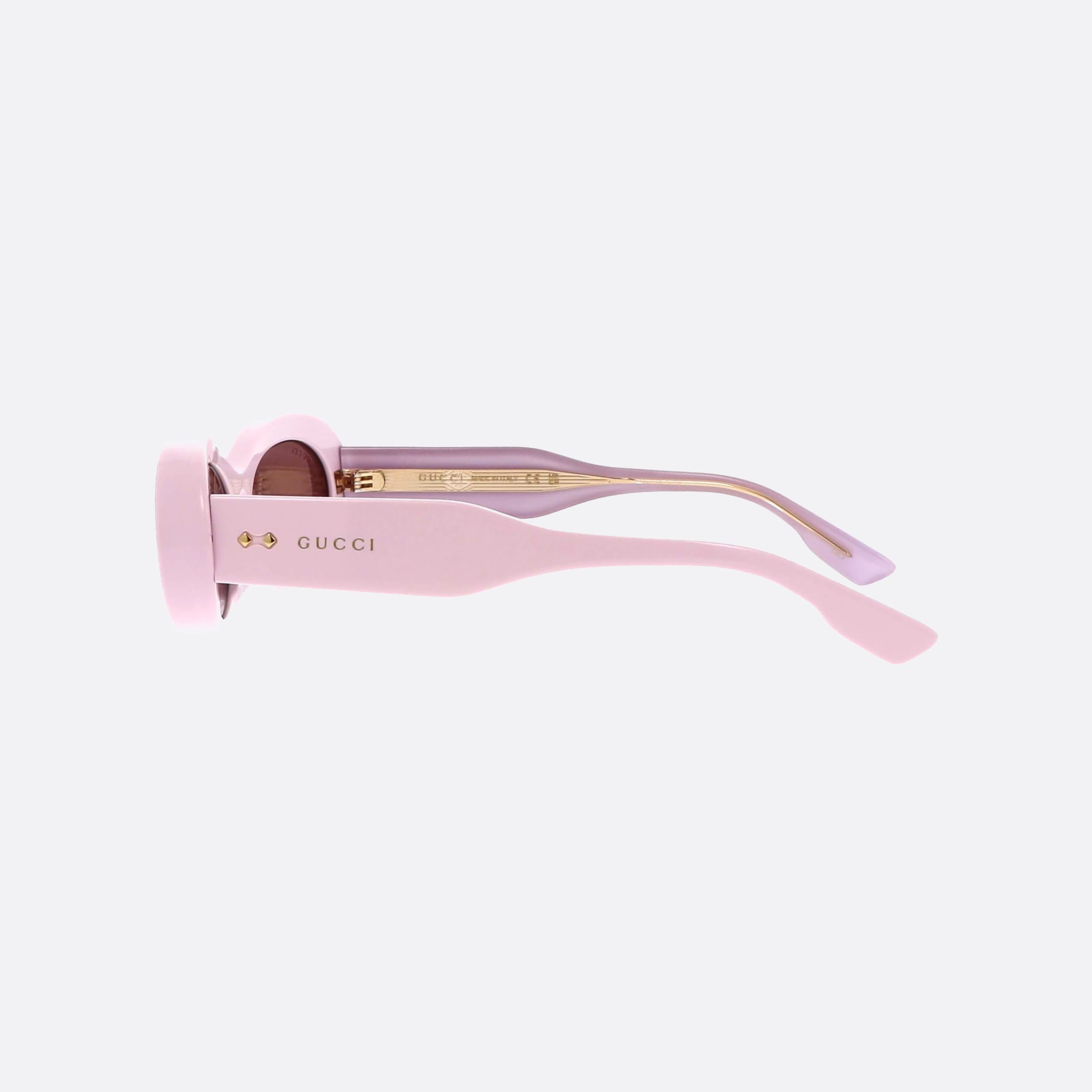 Gucci 54mm Rivets Pkb Pink Oval Woman Sunglasses - Detail View