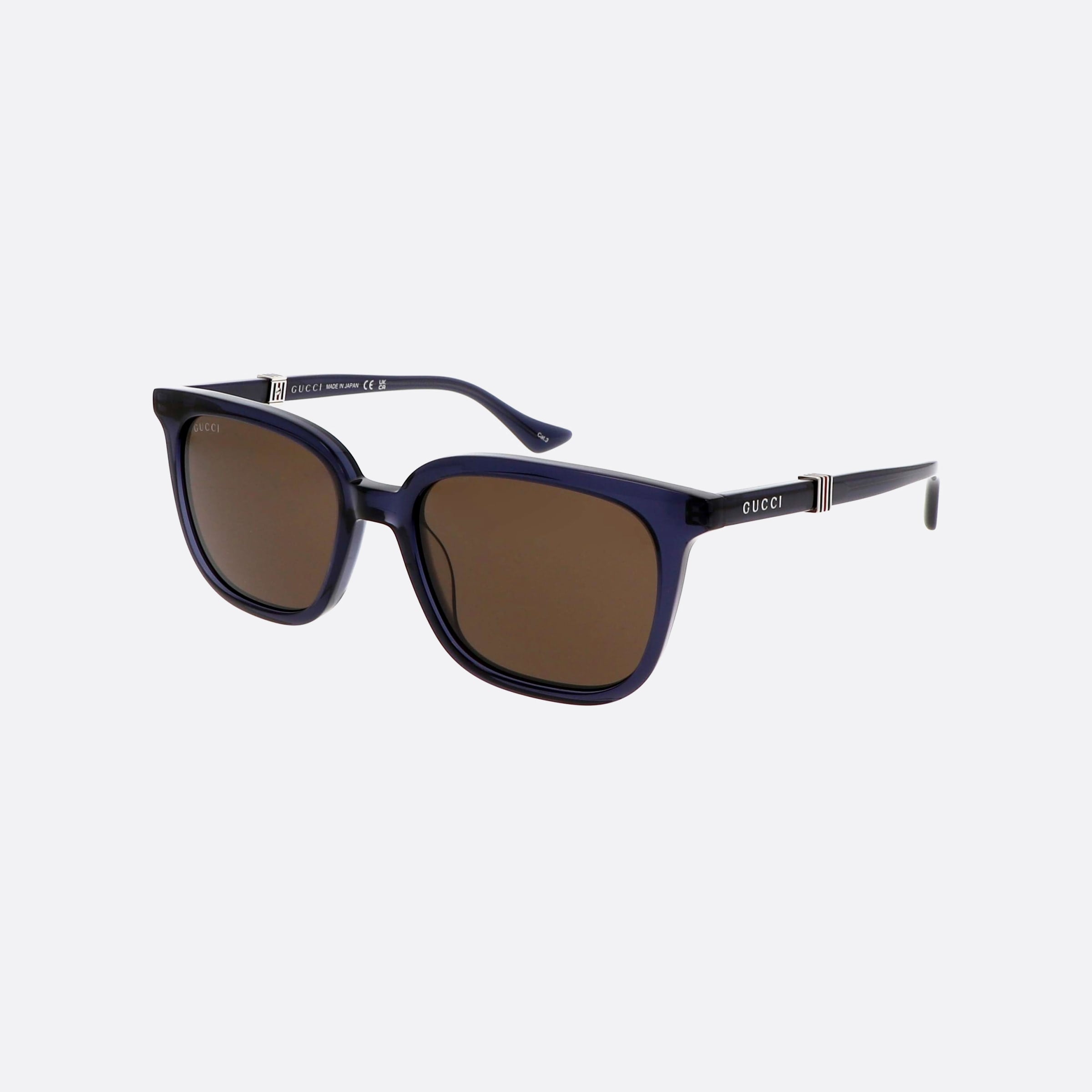 Gucci 54mm Web Blb Blue Squared Man Sunglasses - Main View