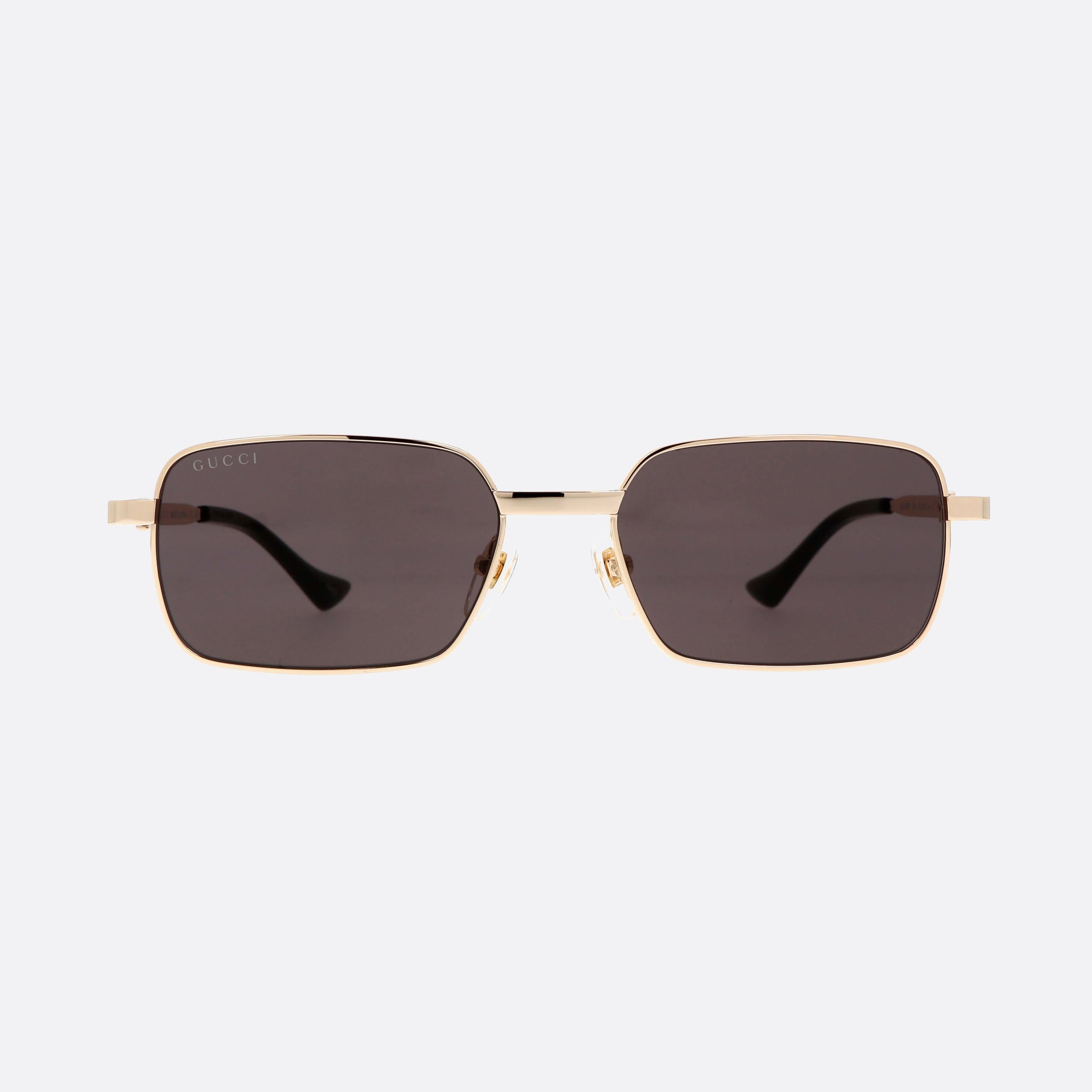 Gucci 56mm Web Gold Squared Man Sunglasses - Side View