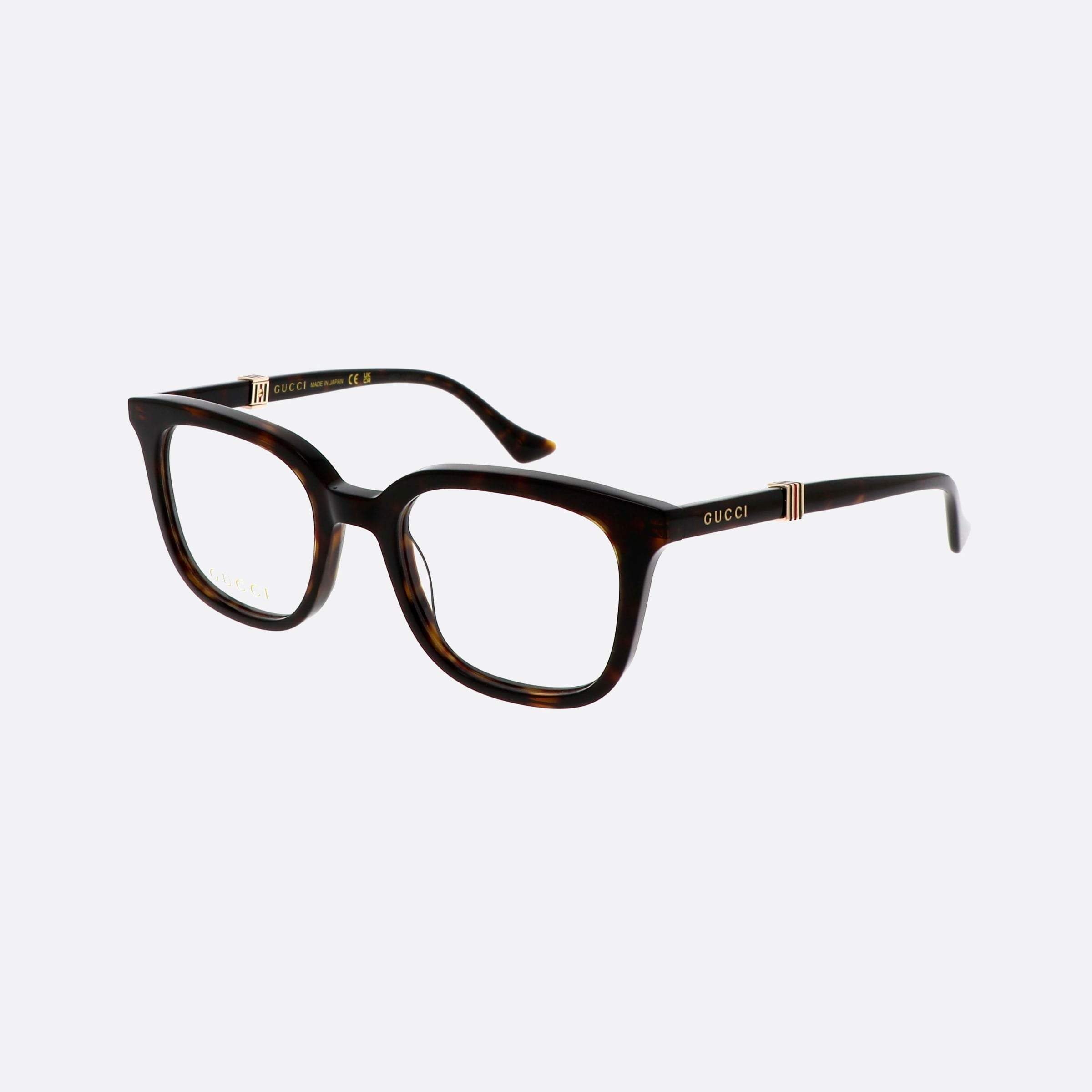 Gucci 50mm Web Tortoise Square Man Eyeglasses - Main View
