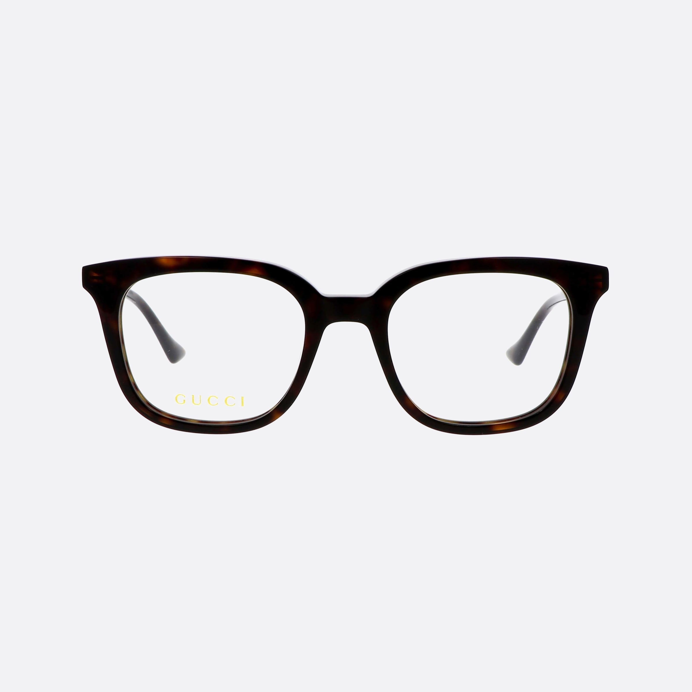 Gucci 50mm Web Tortoise Square Man Eyeglasses - Side View