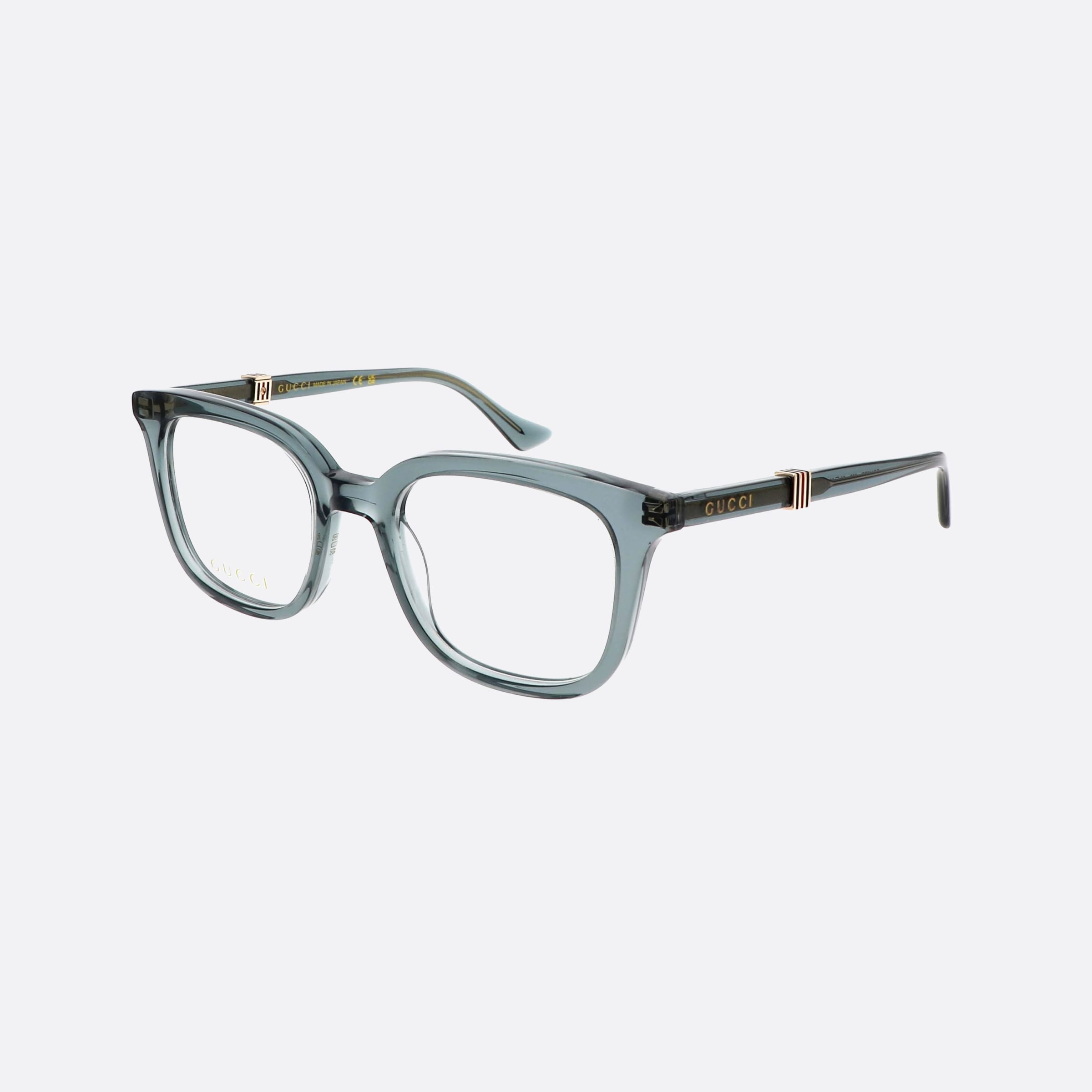 Gucci 50mm Web Green Square Man Eyeglasses - Main View