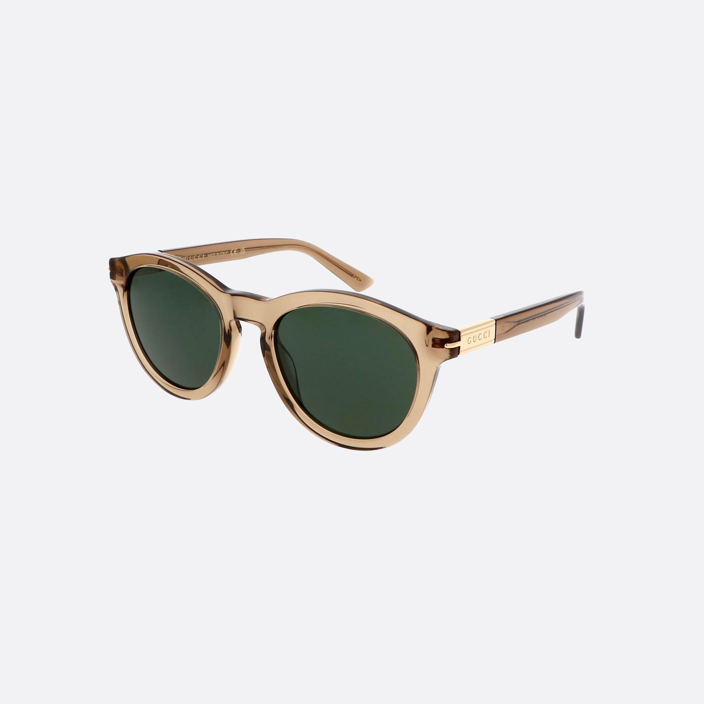 Gucci 52mm Web Frg Brown Round Man Sunglasses - Main View