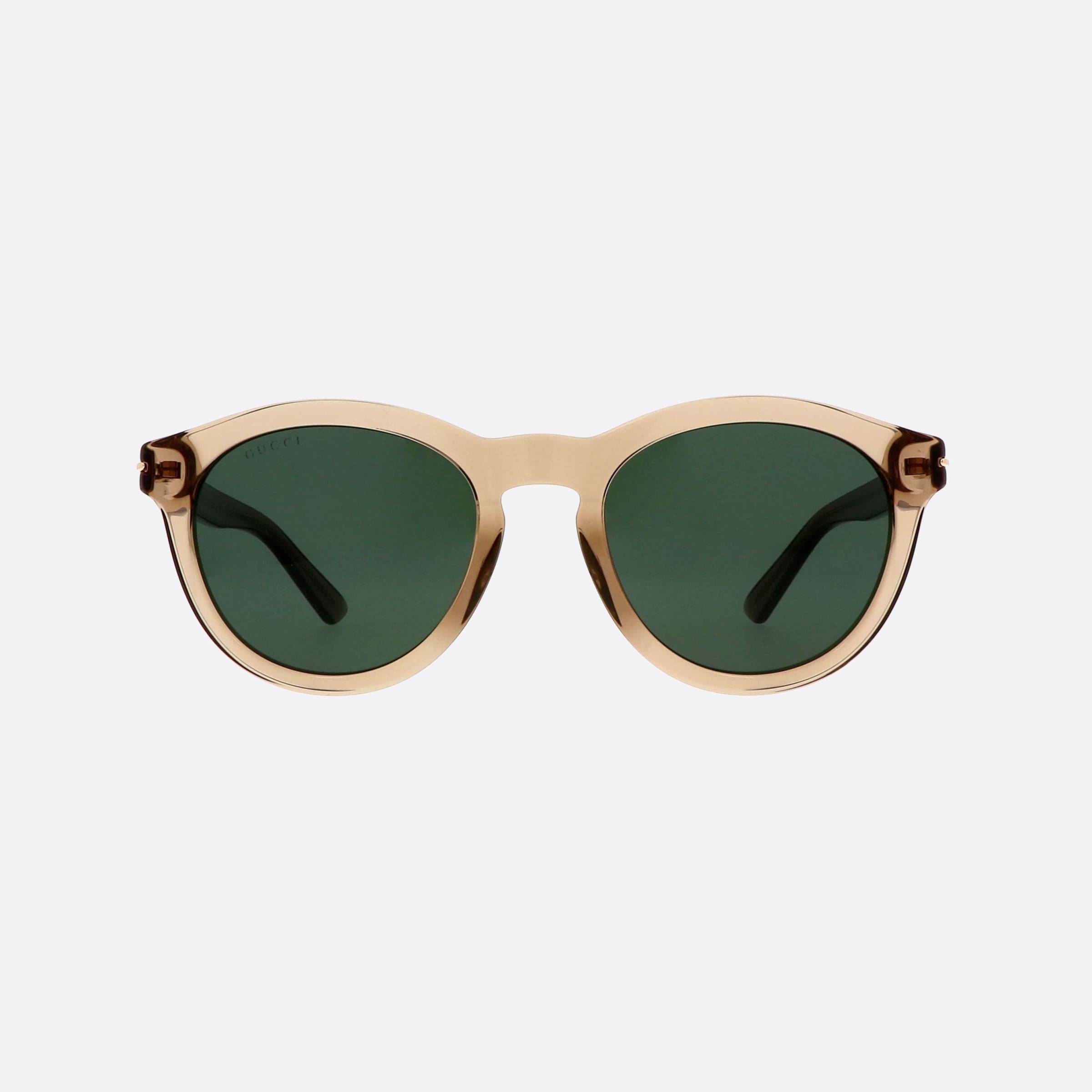 Gucci 52mm Web Frg Brown Round Man Sunglasses - Side View