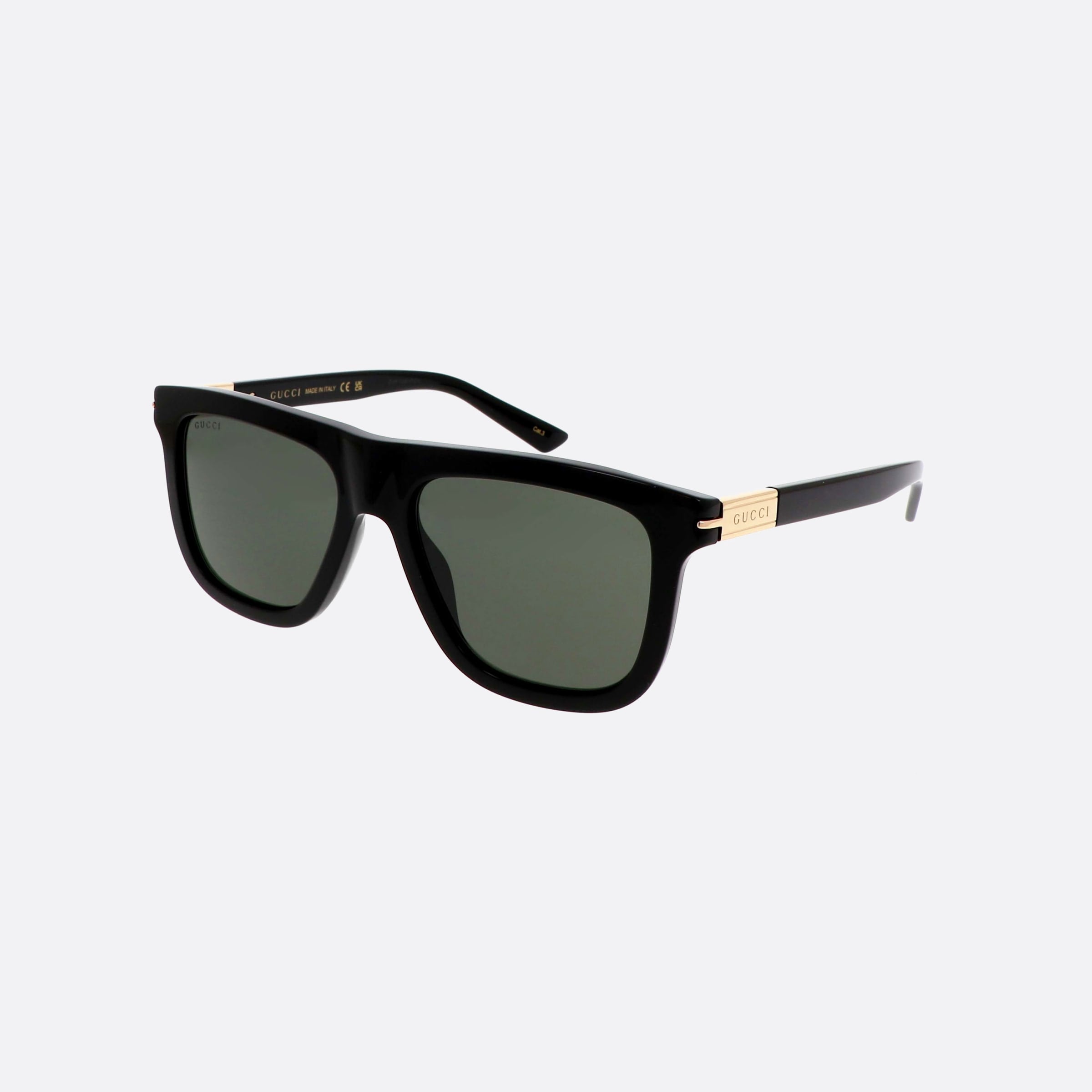 Gucci 54mm Web Black Squared Man Sunglasses - Main View