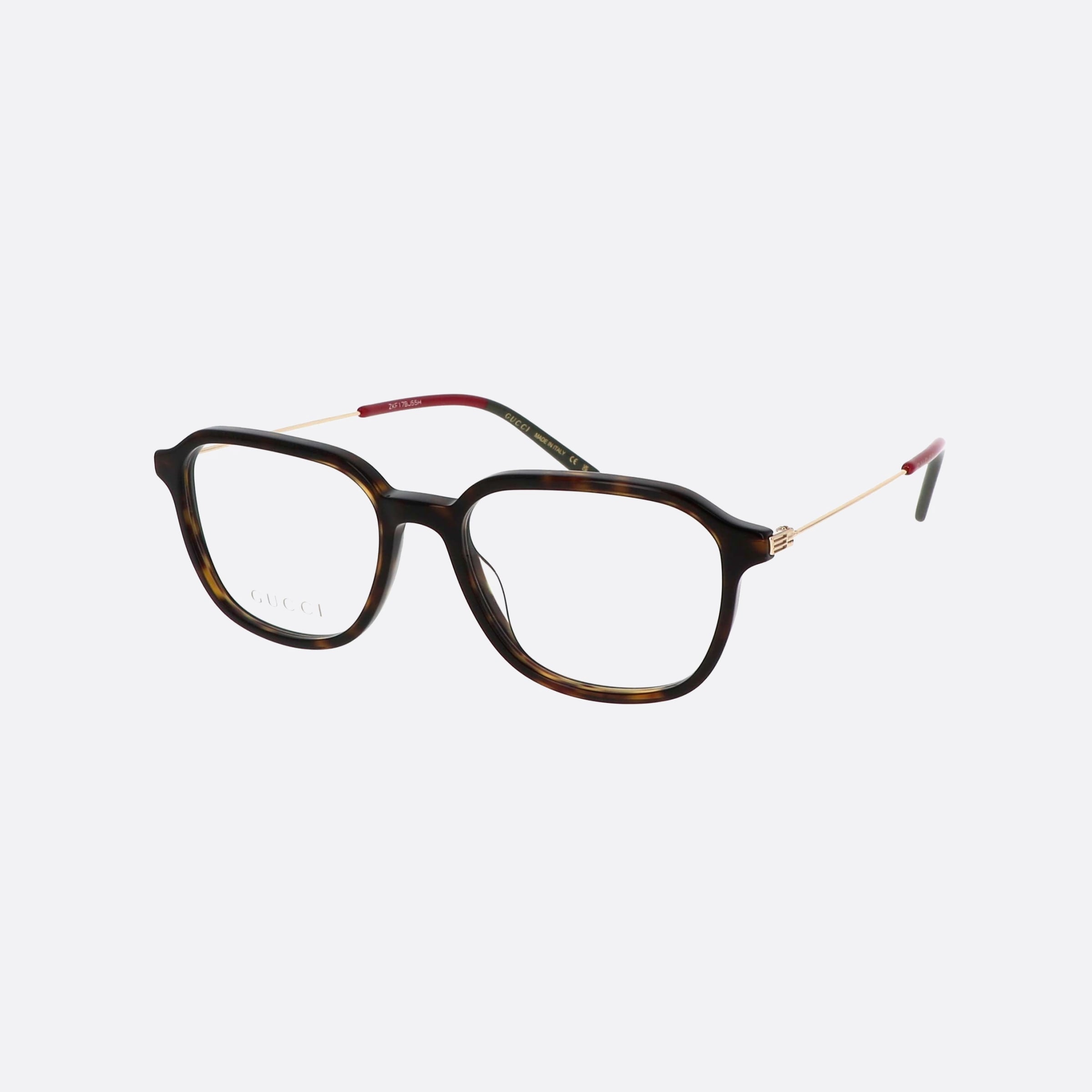Gucci 52mm Web Tortoise Rectangle Man Eyeglasses - Main View