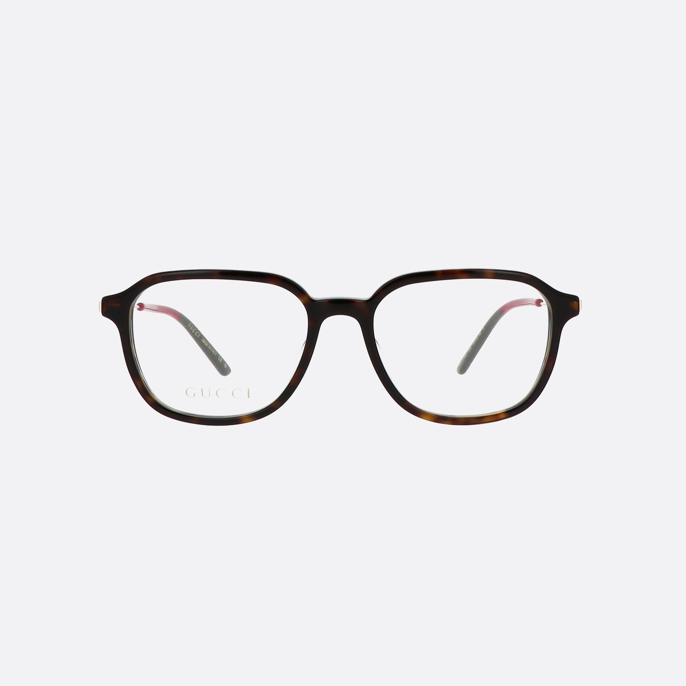 Gucci 52mm Web Tortoise Rectangle Man Eyeglasses - Side View