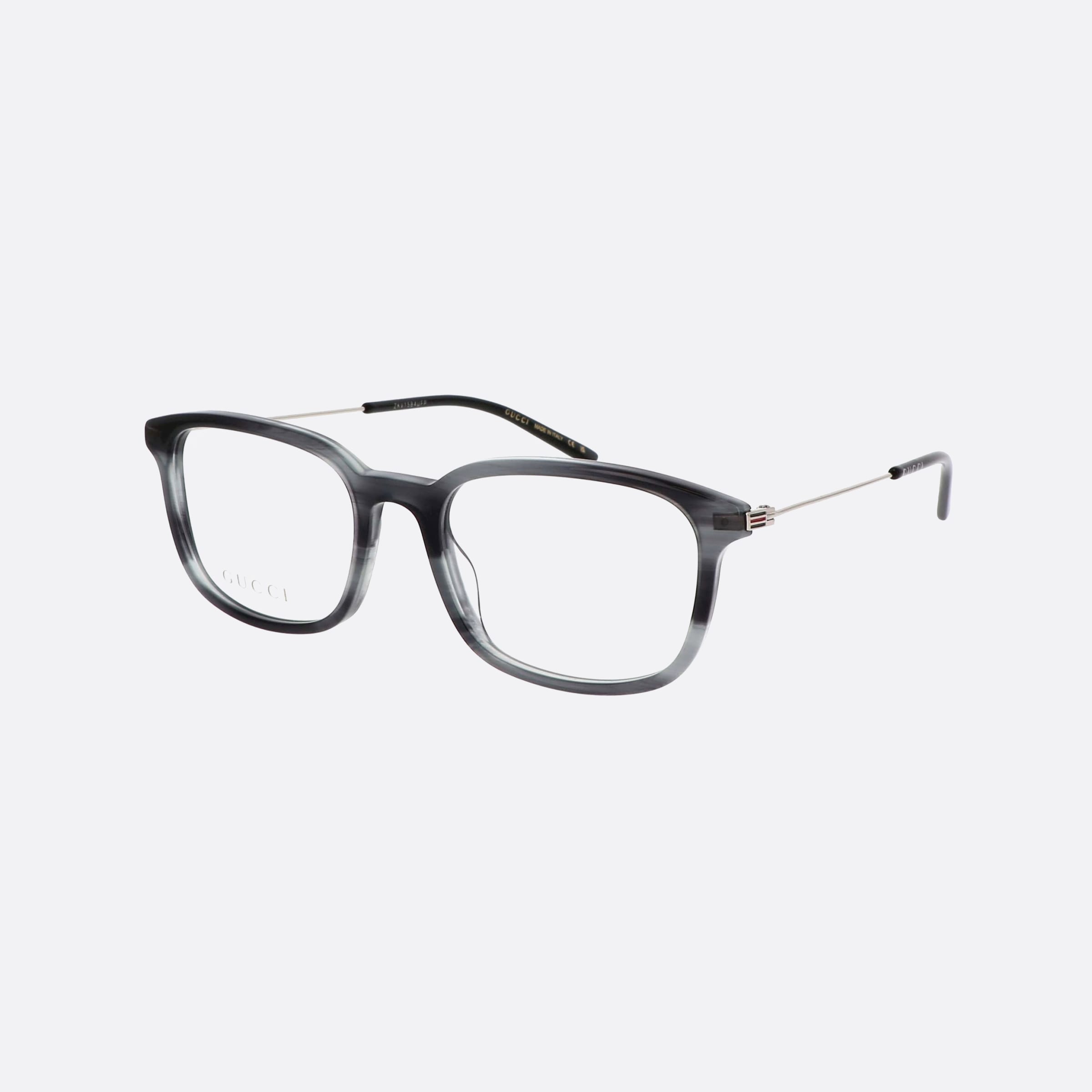 Gucci 52mm Web Grey Square Men Eyeglasses - Main View