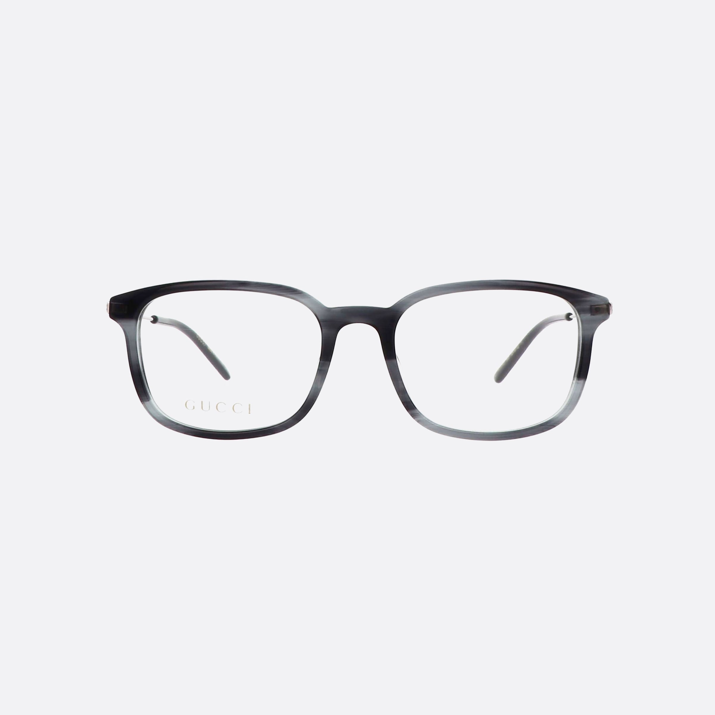 Gucci 52mm Web Grey Square Men Eyeglasses - Side View