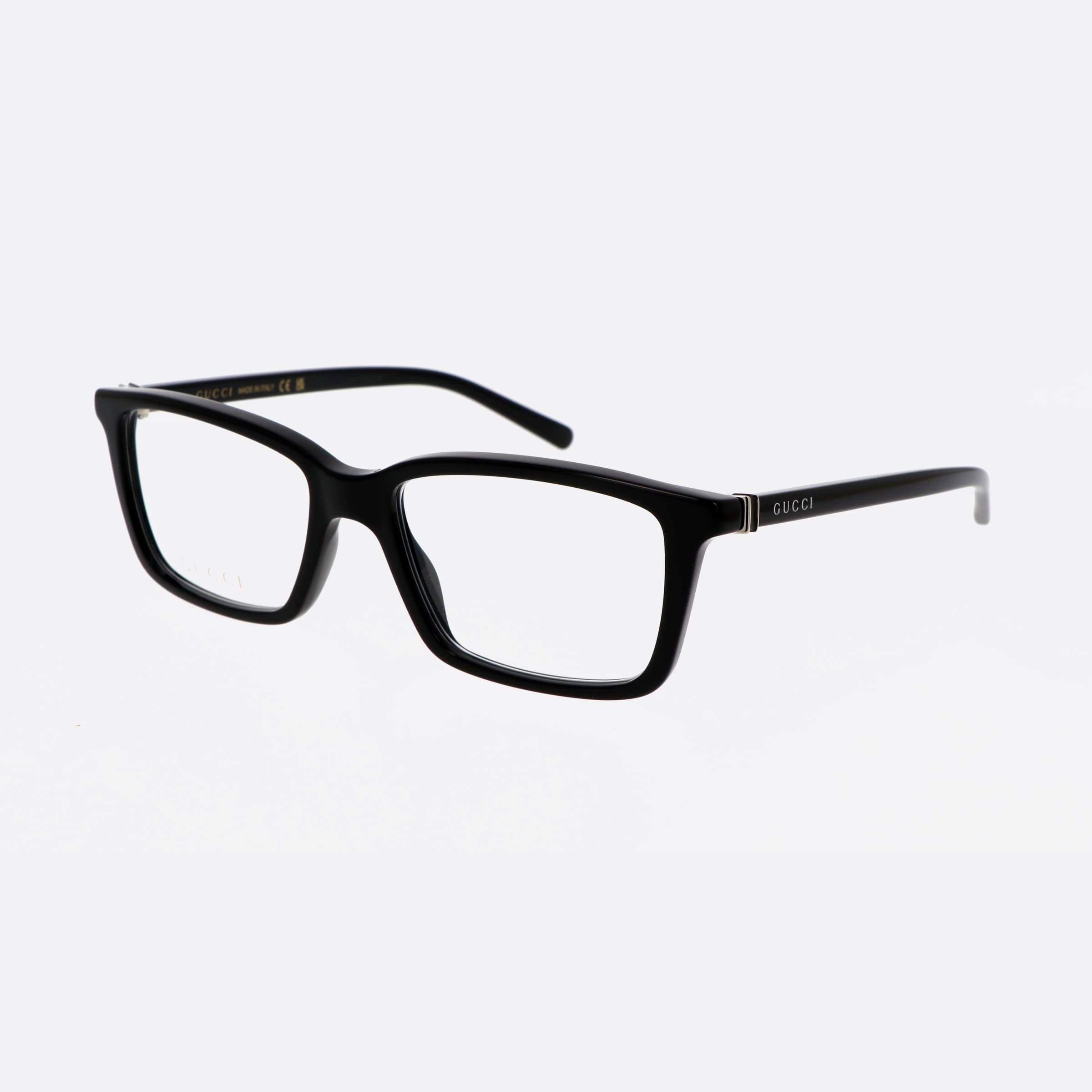 Gucci 56mm Web Black Rectangle Man Eyeglasses - Main View