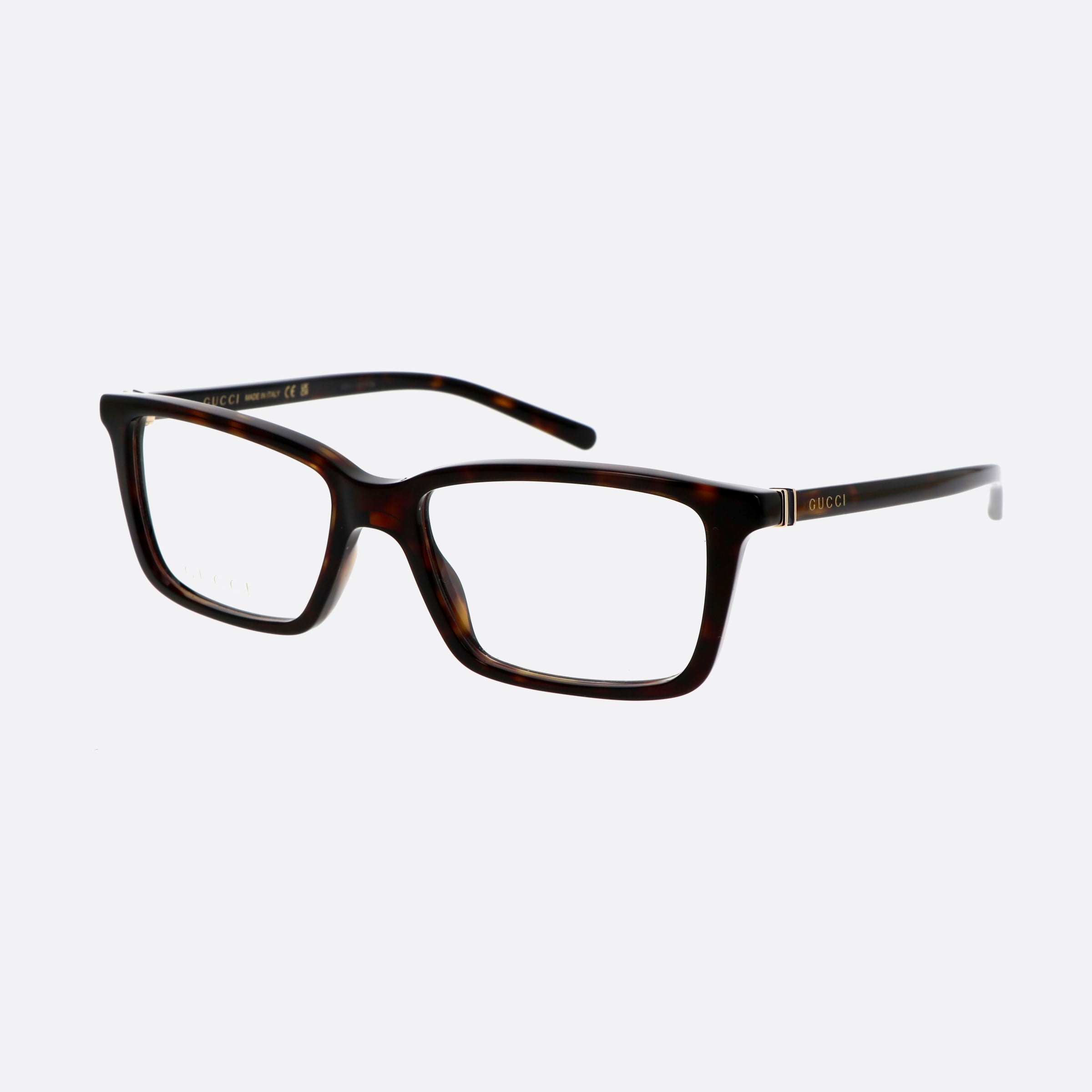 Gucci 56mm Web Tortoise Rectangle Man Eyeglasses - Main View