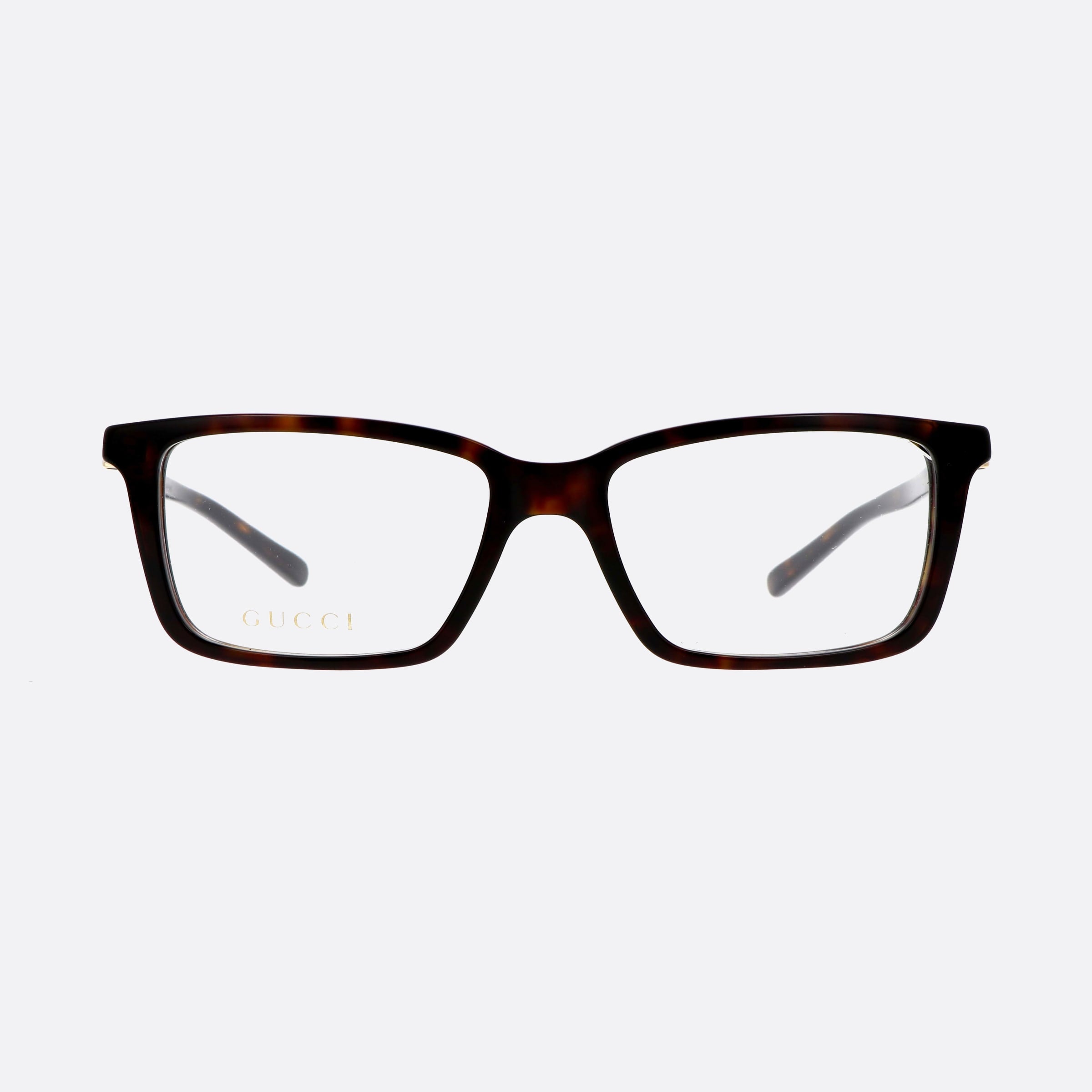 Gucci 56mm Web Tortoise Rectangle Man Eyeglasses - Side View