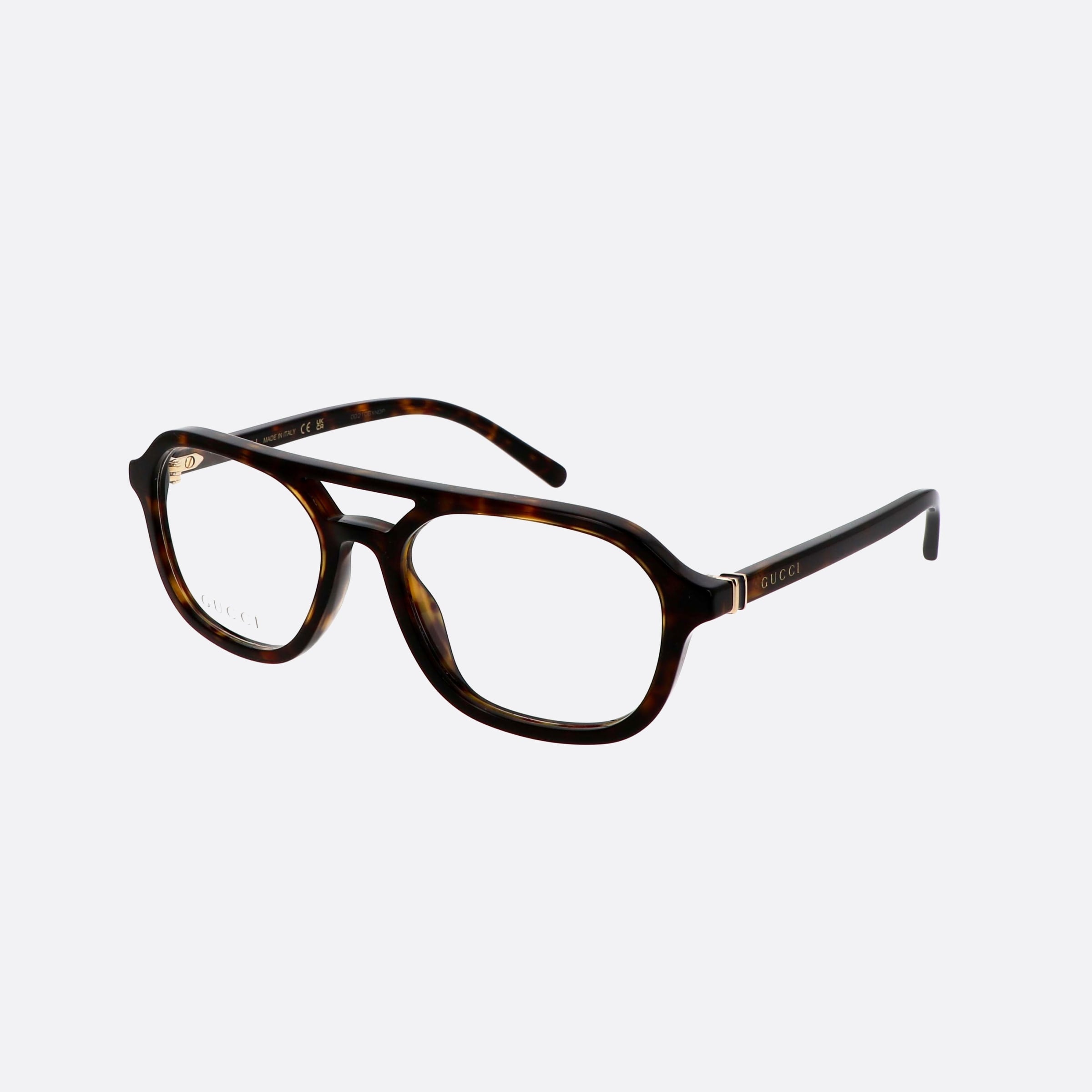 Gucci 53mm Web Hvn Havana Pilot Man Eyeglasses - Main View