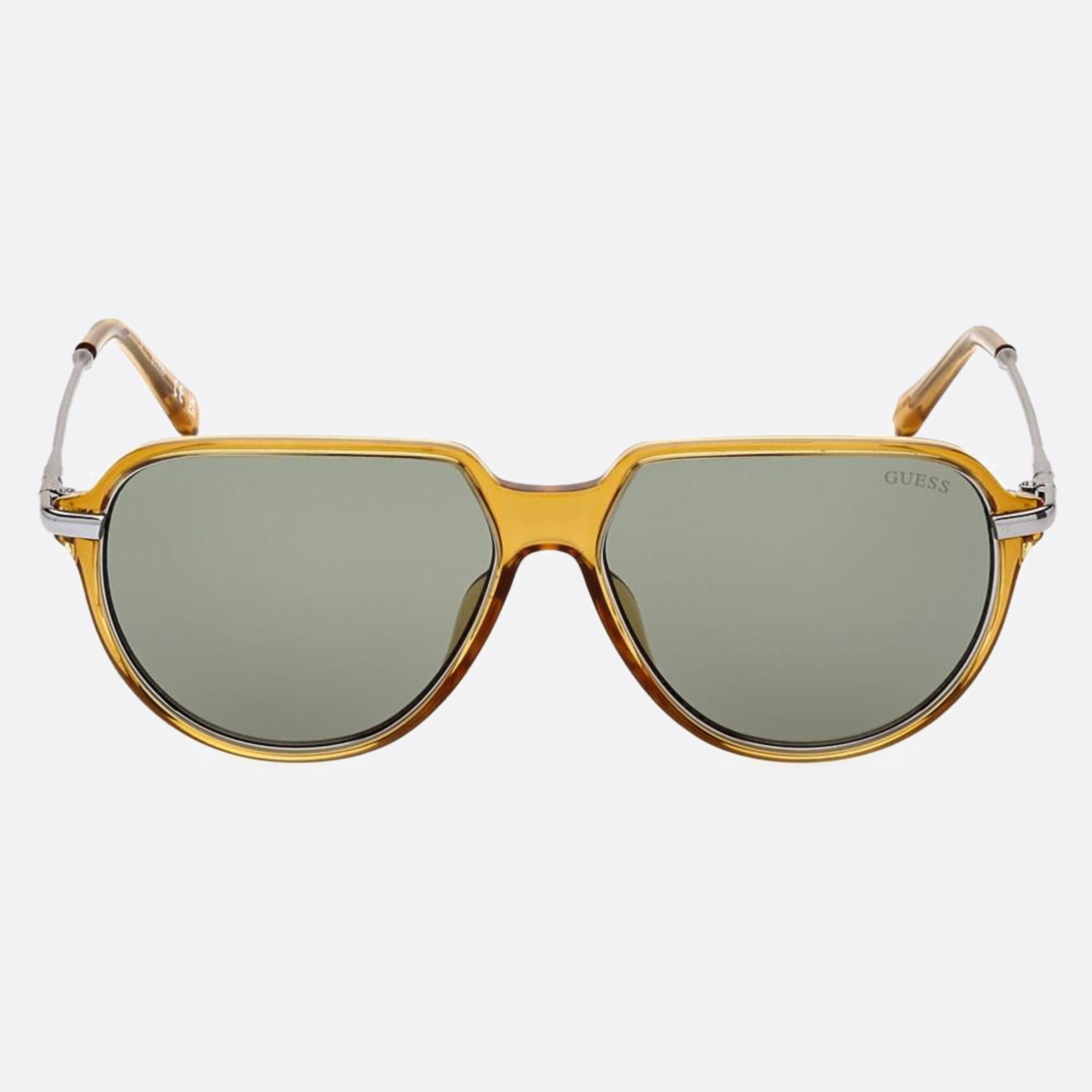 Guess 56mm Gu00067 41n Yellow Pilot Men Sunglasses - Main View