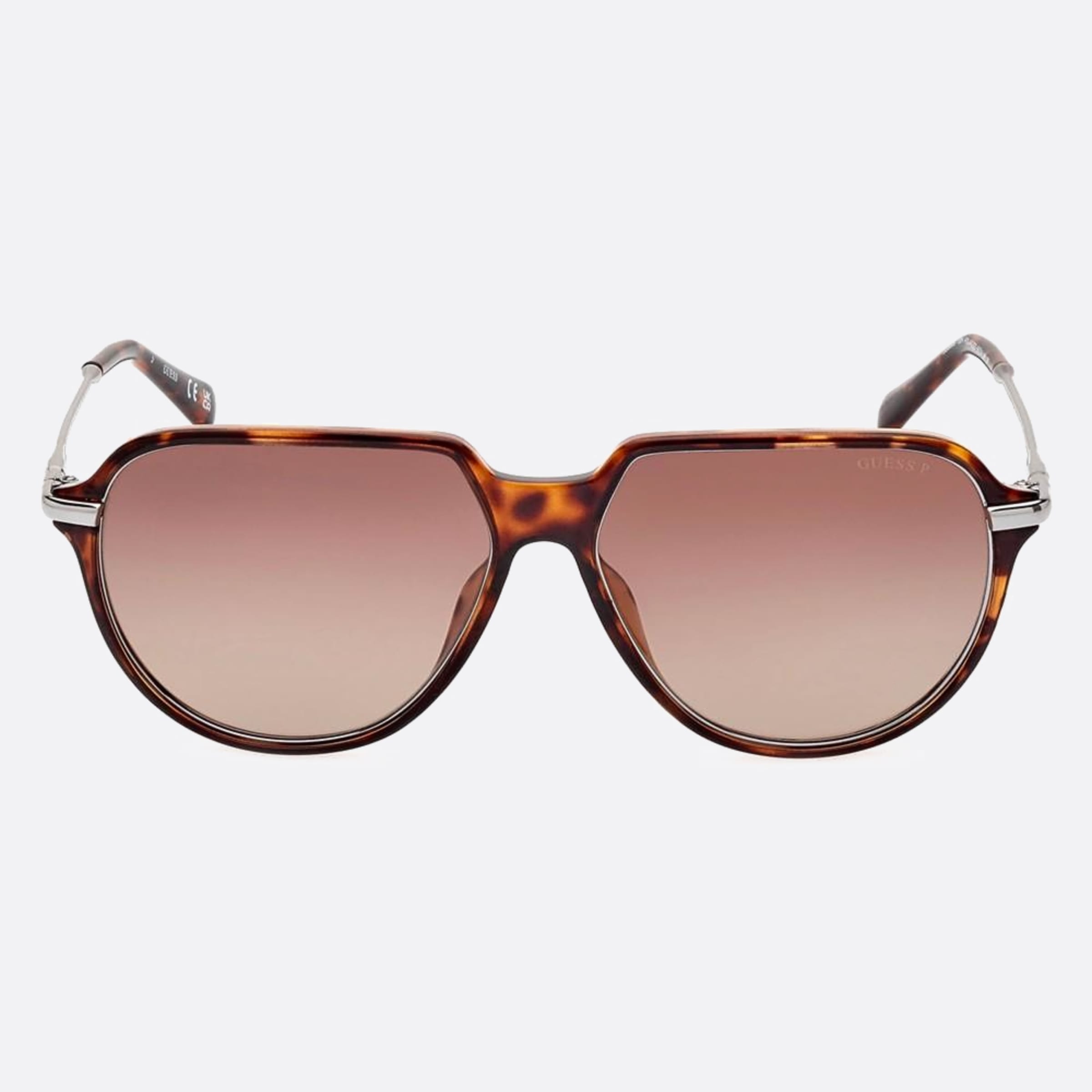 Guess 56mm Gu00067 52h Havana Pilot Polarized Men Sunglasses - Main View