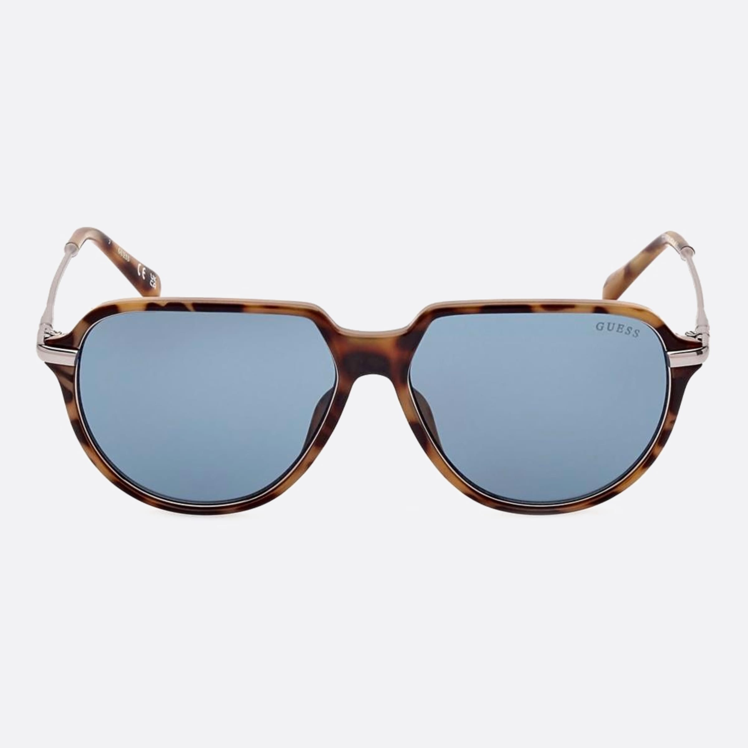 Guess 56mm Gu00067 53v Havana Pilot Men Sunglasses - Main View