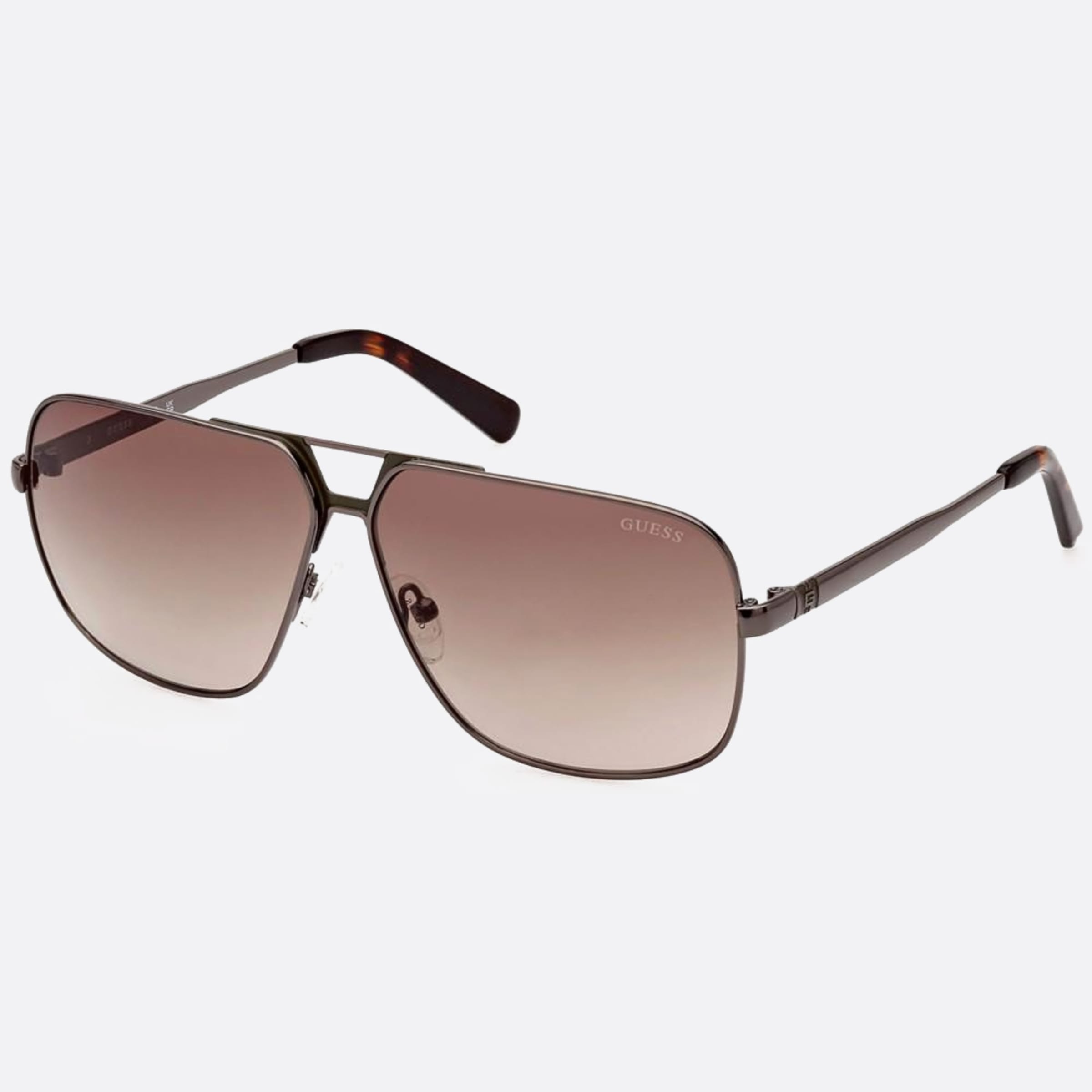 Guess 61mm Gu00070 08f Grey Pilot Men Sunglasses - Side View