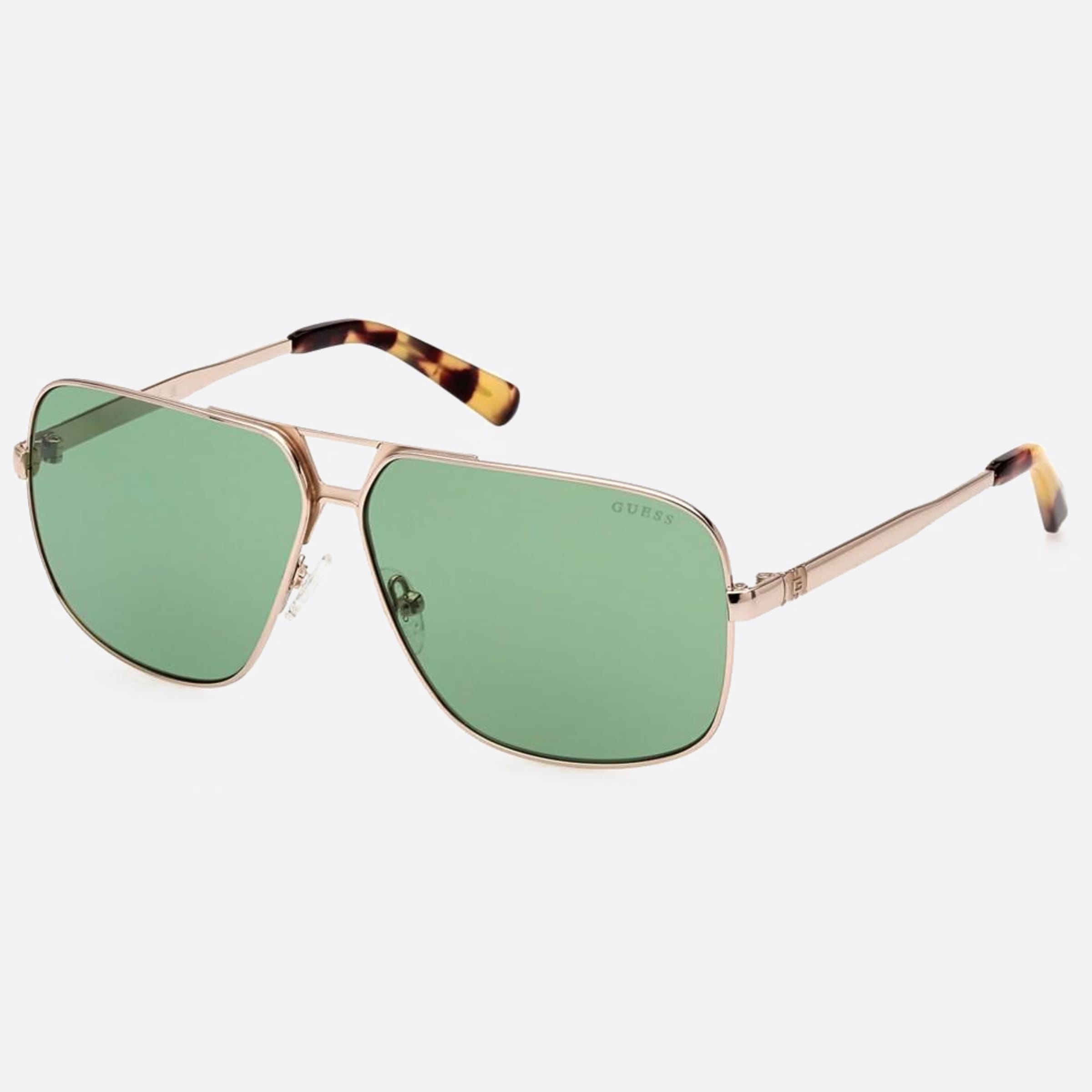 Guess 61mm Gu00070 32n Gold Pilot Men Sunglasses - Side View