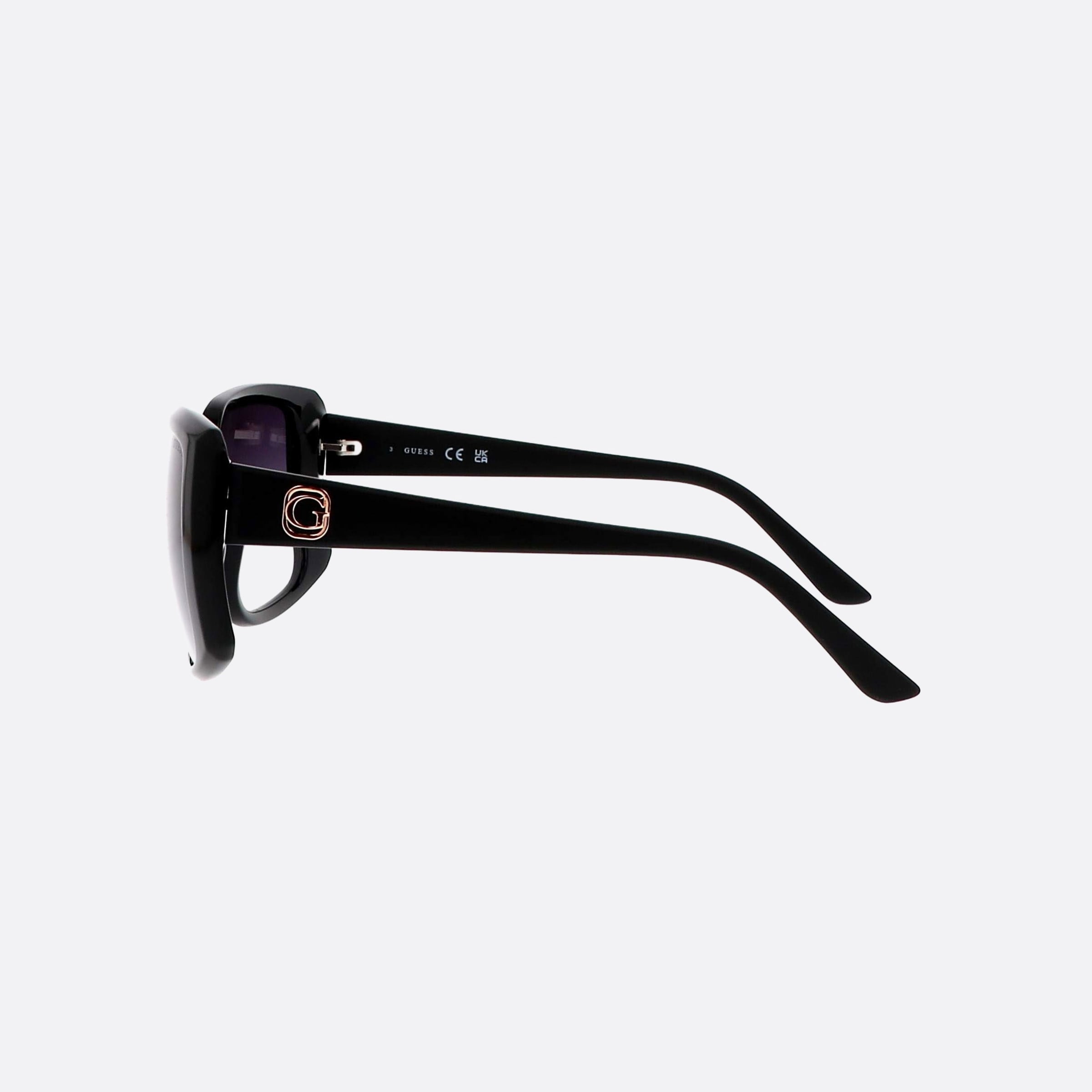 Guess 53mm Gu00097 01b Black Square Unisex Sunglasses - Detail View