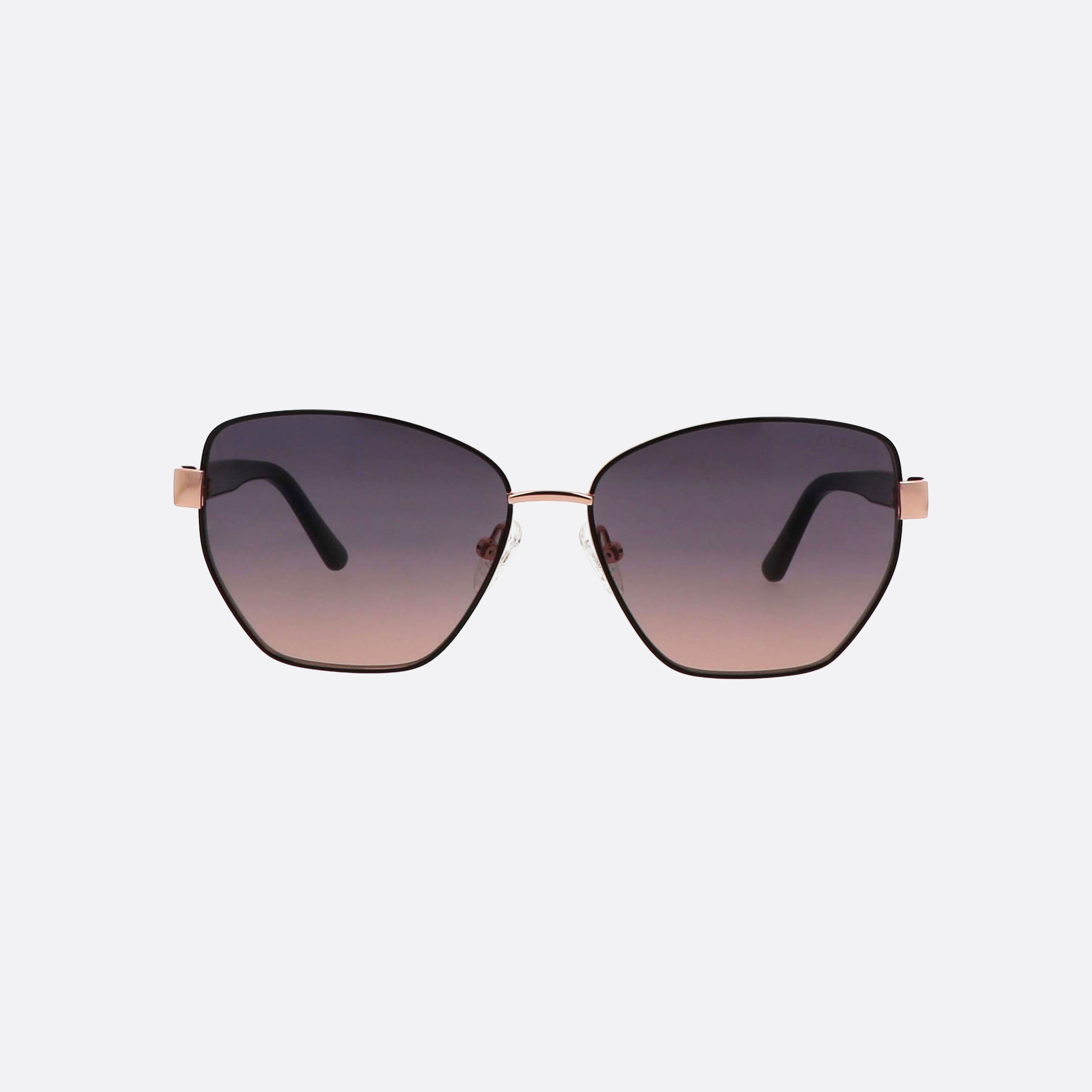 Guess 56mm Gu00102 05b Black Cat Eyes Unisex Sunglasses - Side View