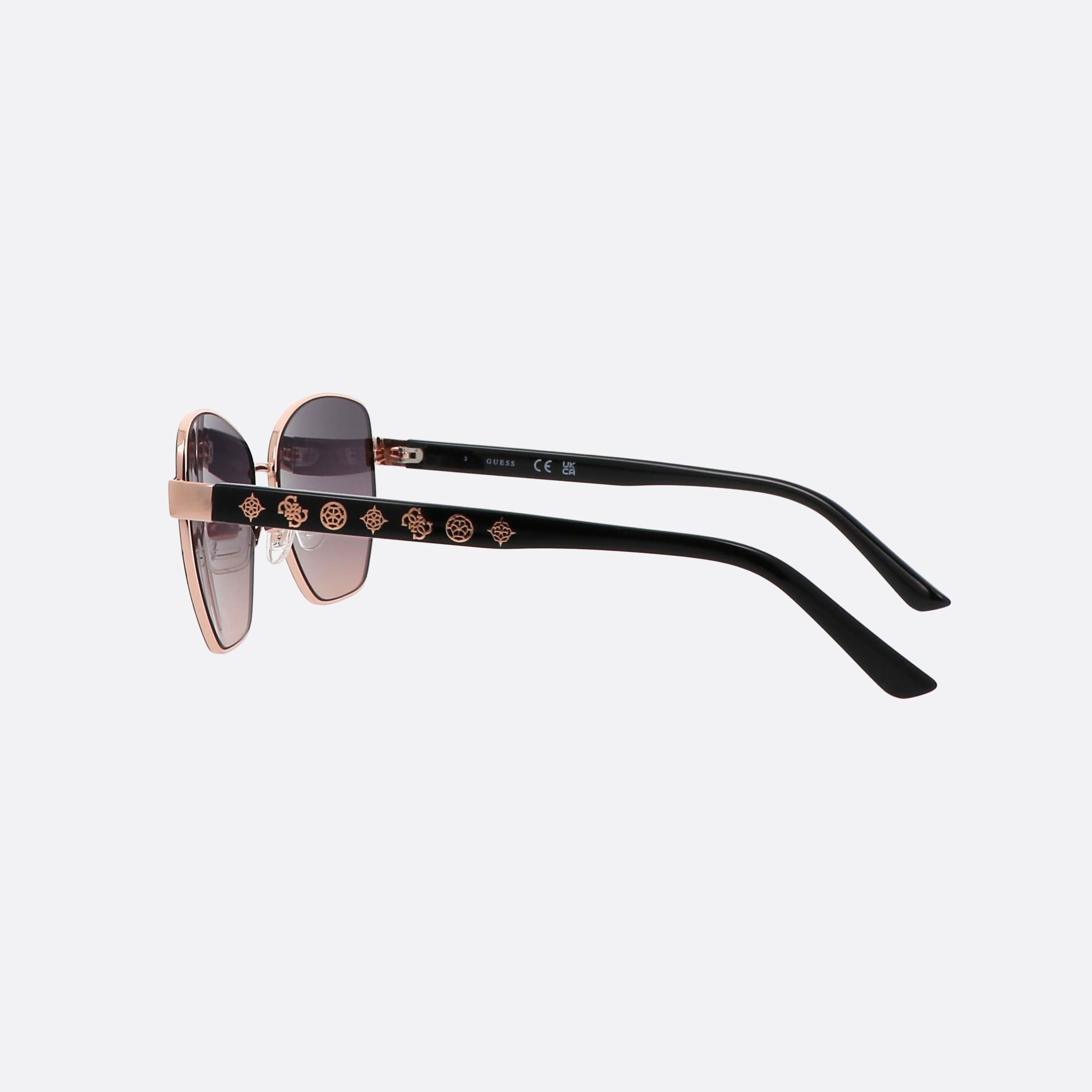Guess 56mm Gu00102 05b Black Cat Eyes Unisex Sunglasses - Detail View